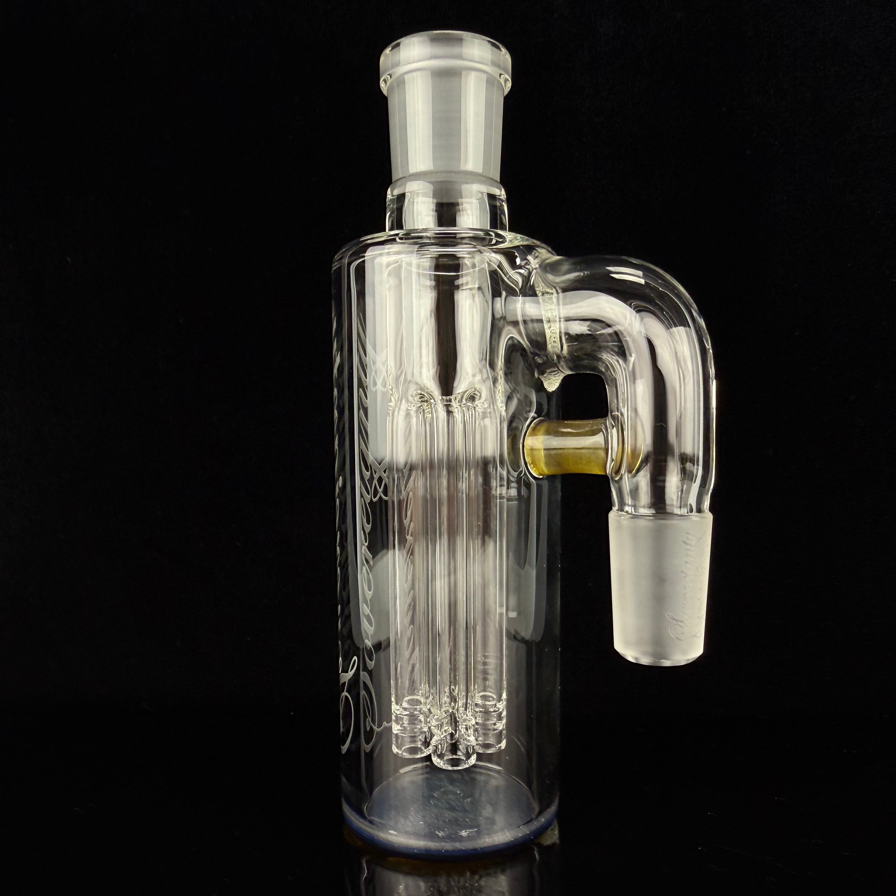 "Swamp Thing X Icy Water Satin" Partial Accented F4 Slitted Ashcatcher by Sovereignty Glass