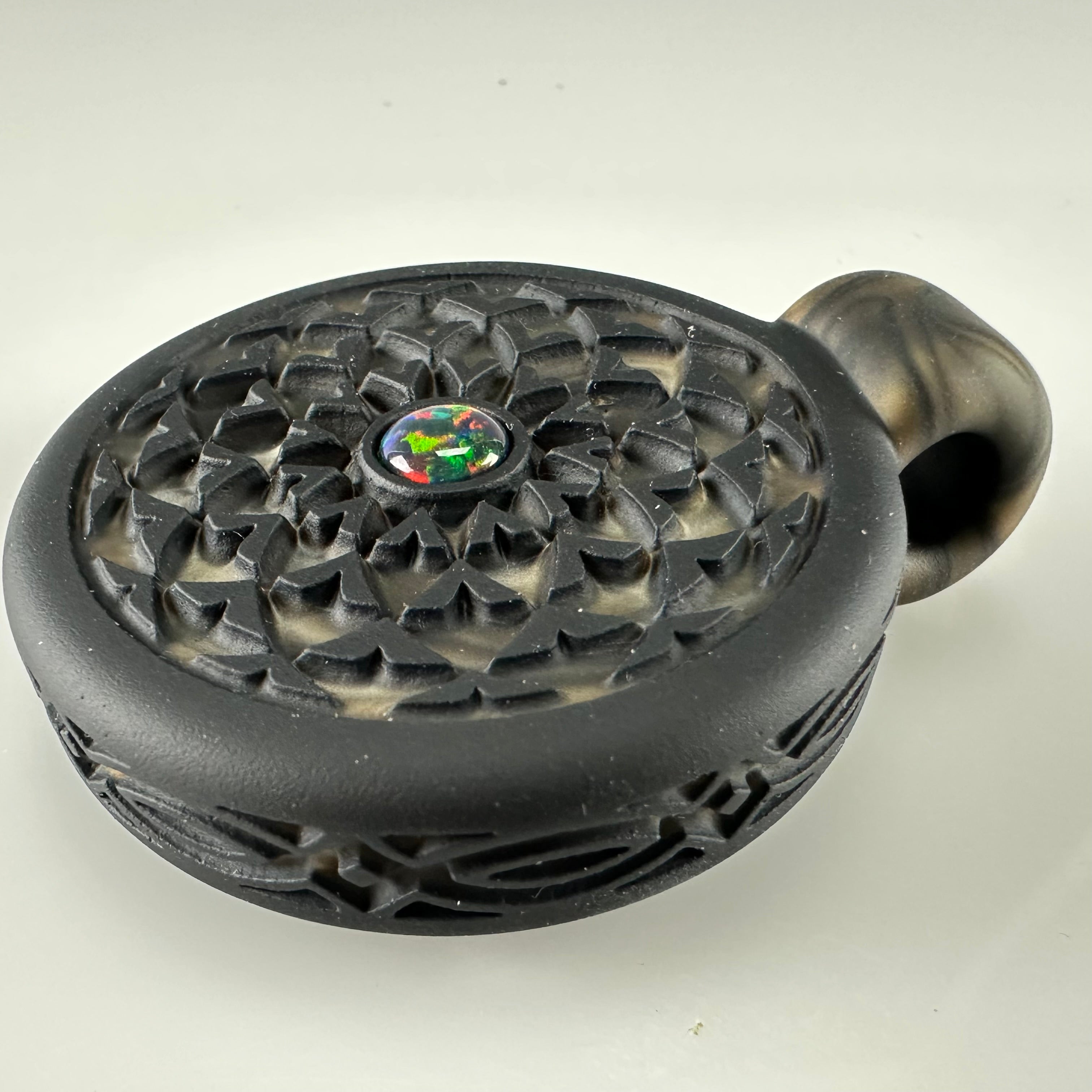 "Mandala Reversal" Pendant by GlassMaze