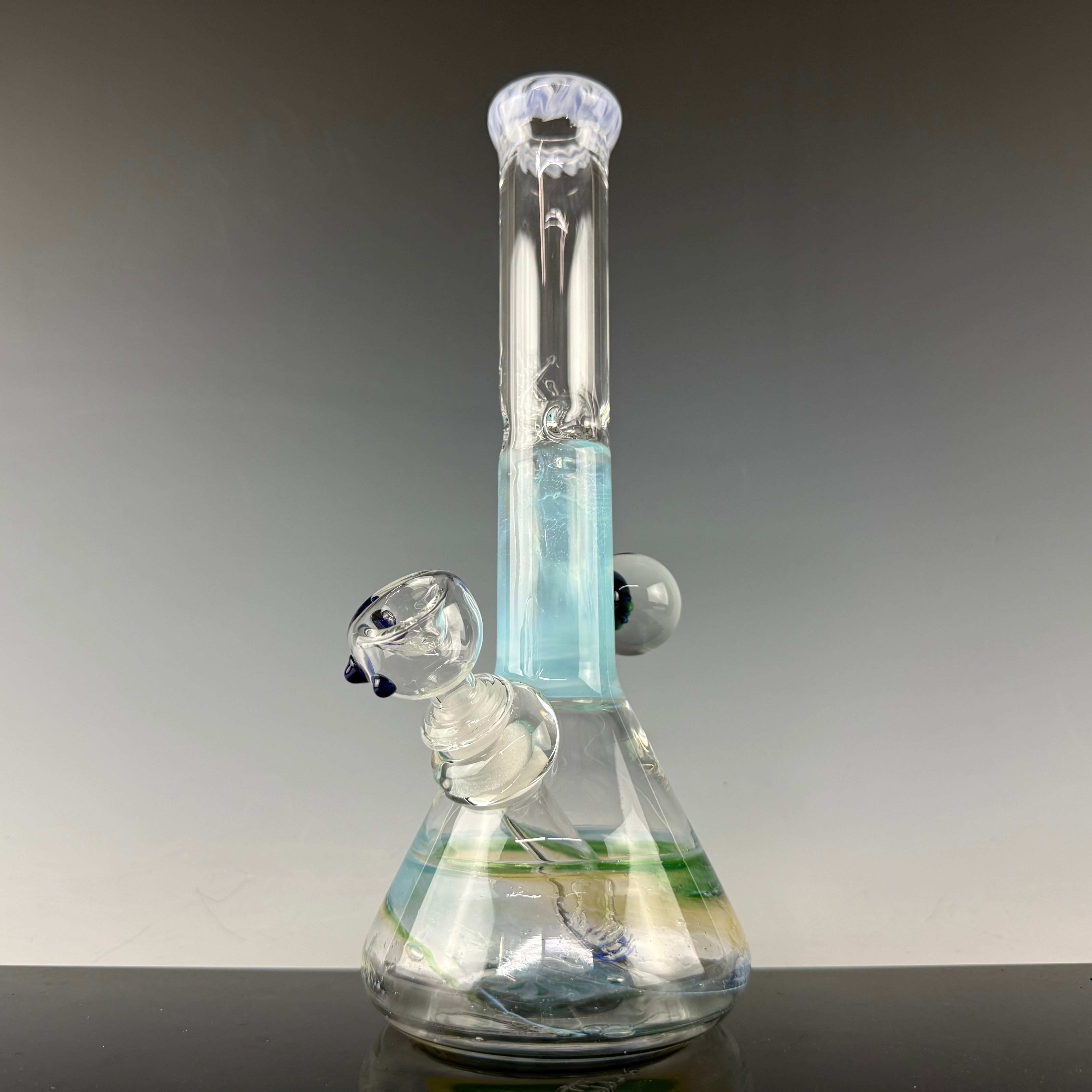 Worked Beaker W/ Implosion Marble #3 by Mary Jane's Glass X Nobody Glass