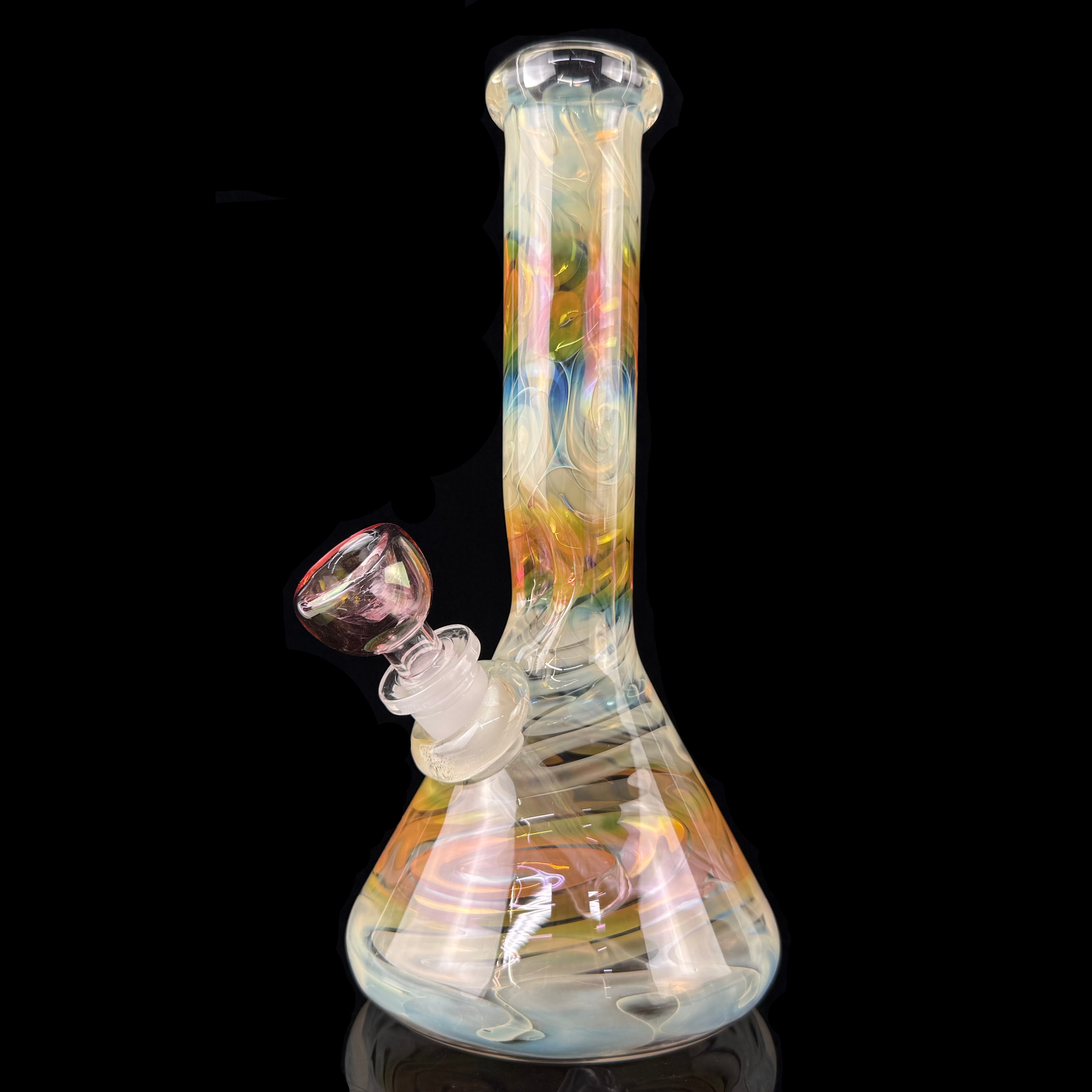 Fully-Gold Fumed 32mm Beaker Waterpipe by Mary Jane's Glass