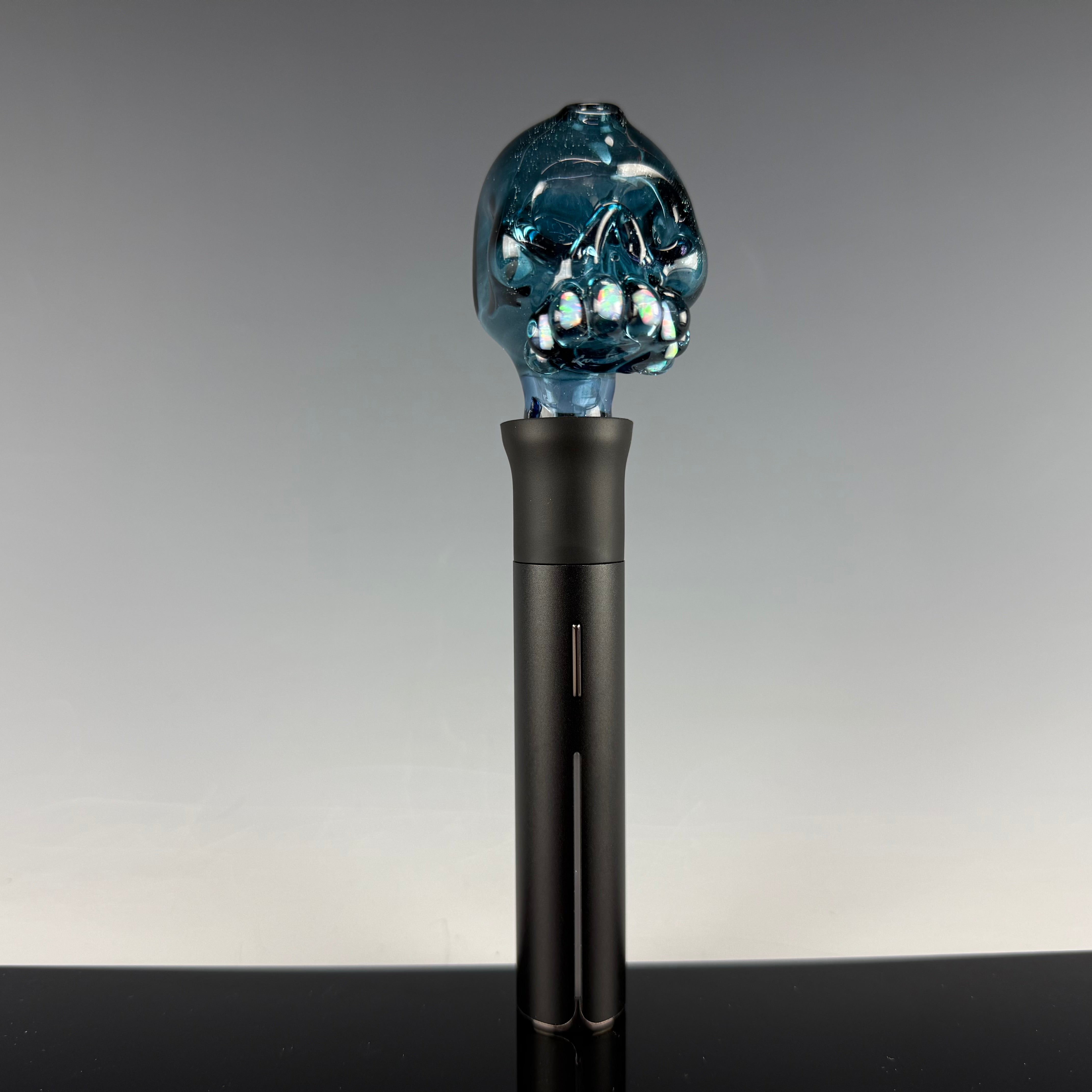 "Blue Stardust Mix"  Skull Puffco Pivot Top by Carsten Carlile