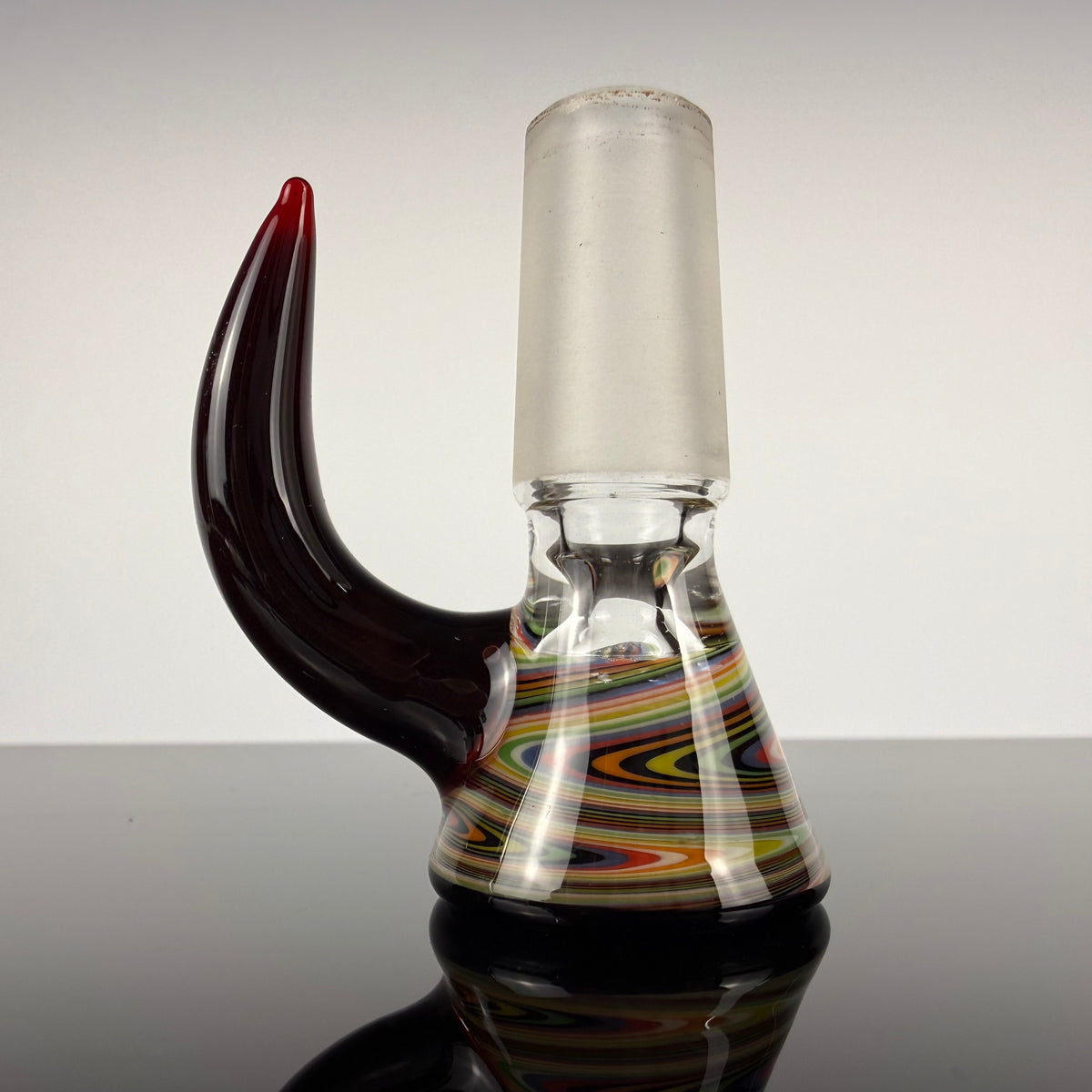 "Red Elvis" Sectional 16" Wig Wag Beaker by OJ Flame