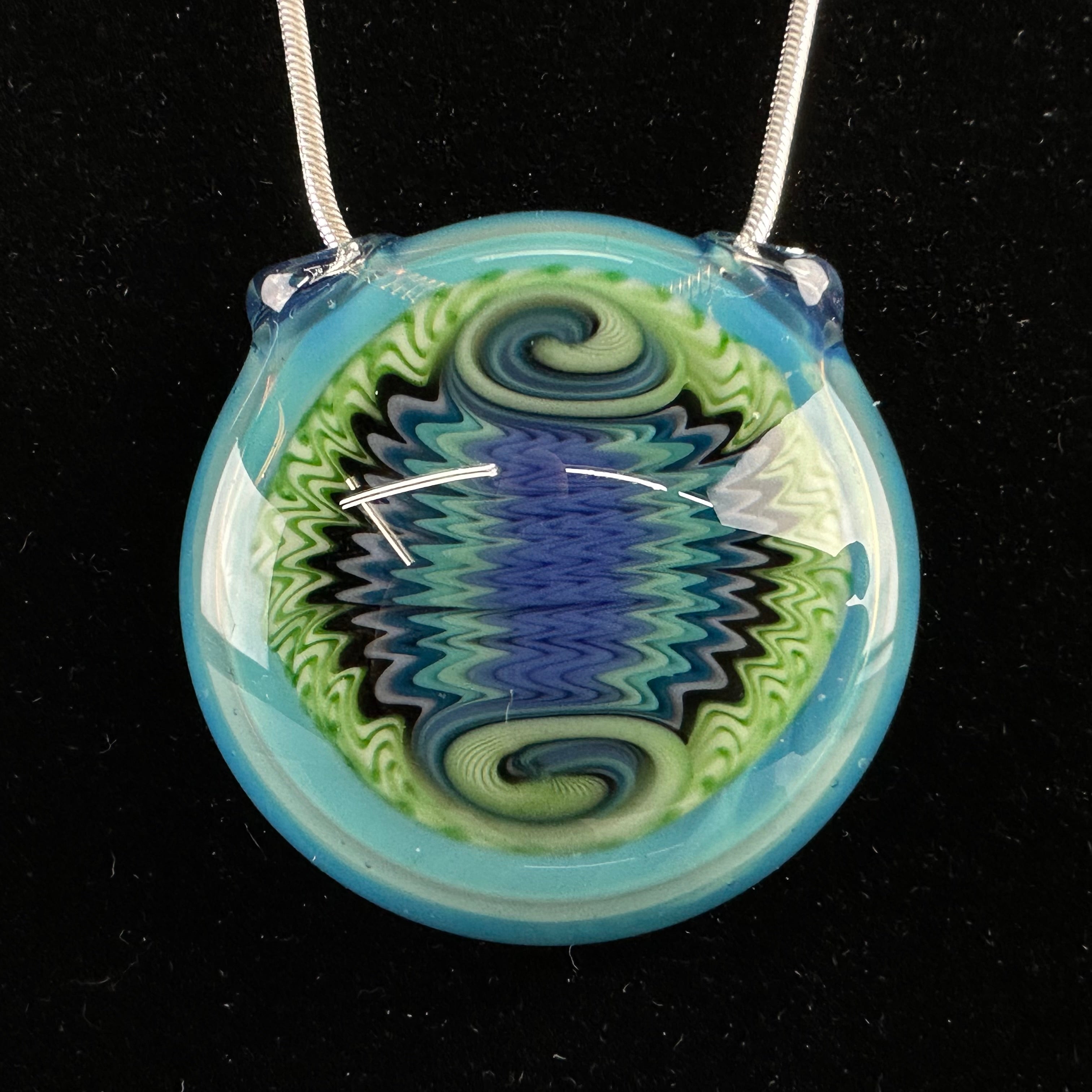Wig Wag Disc Pendant by Lavender Jones