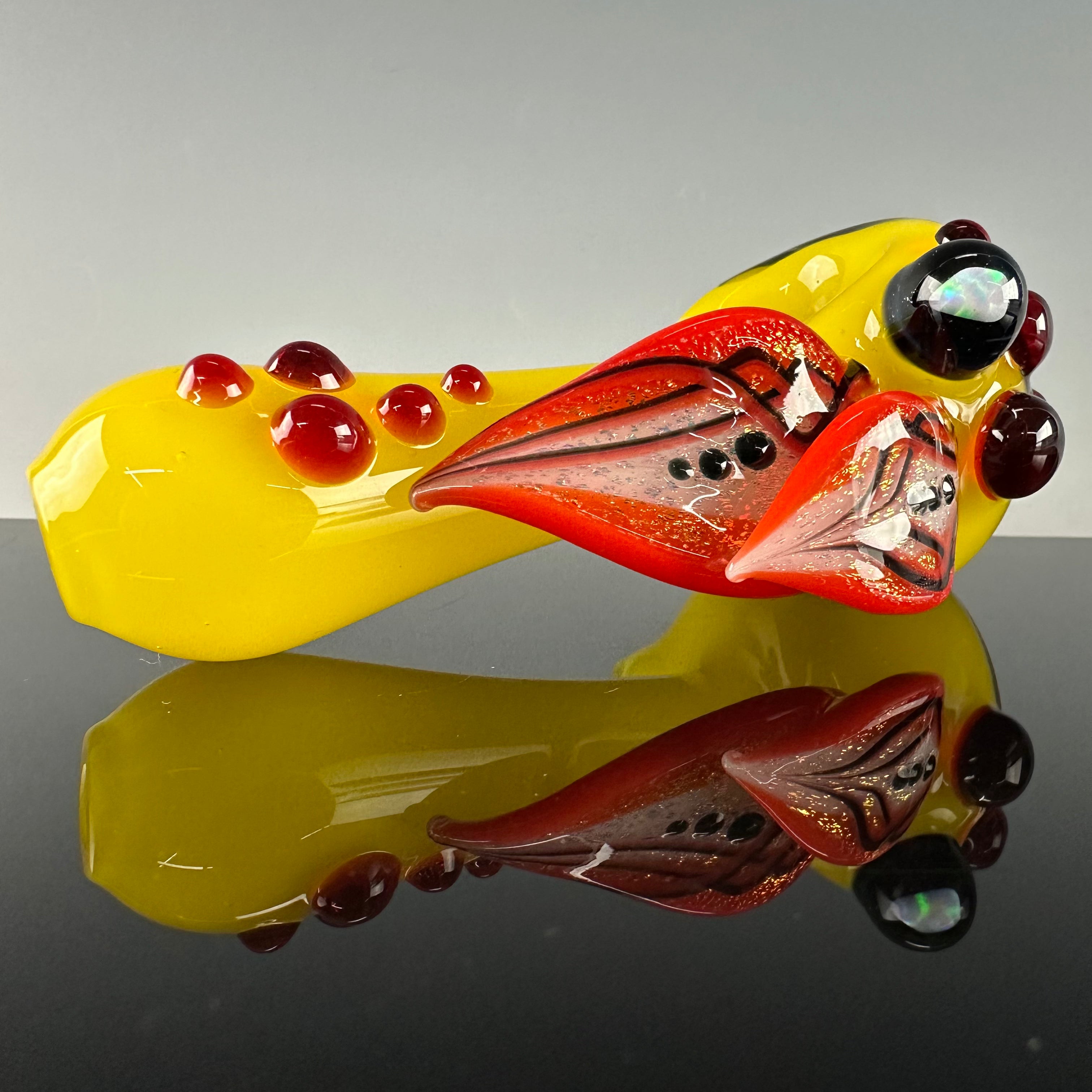 "Canary Rainbow" Reversal Spoon by Blossom Glass
