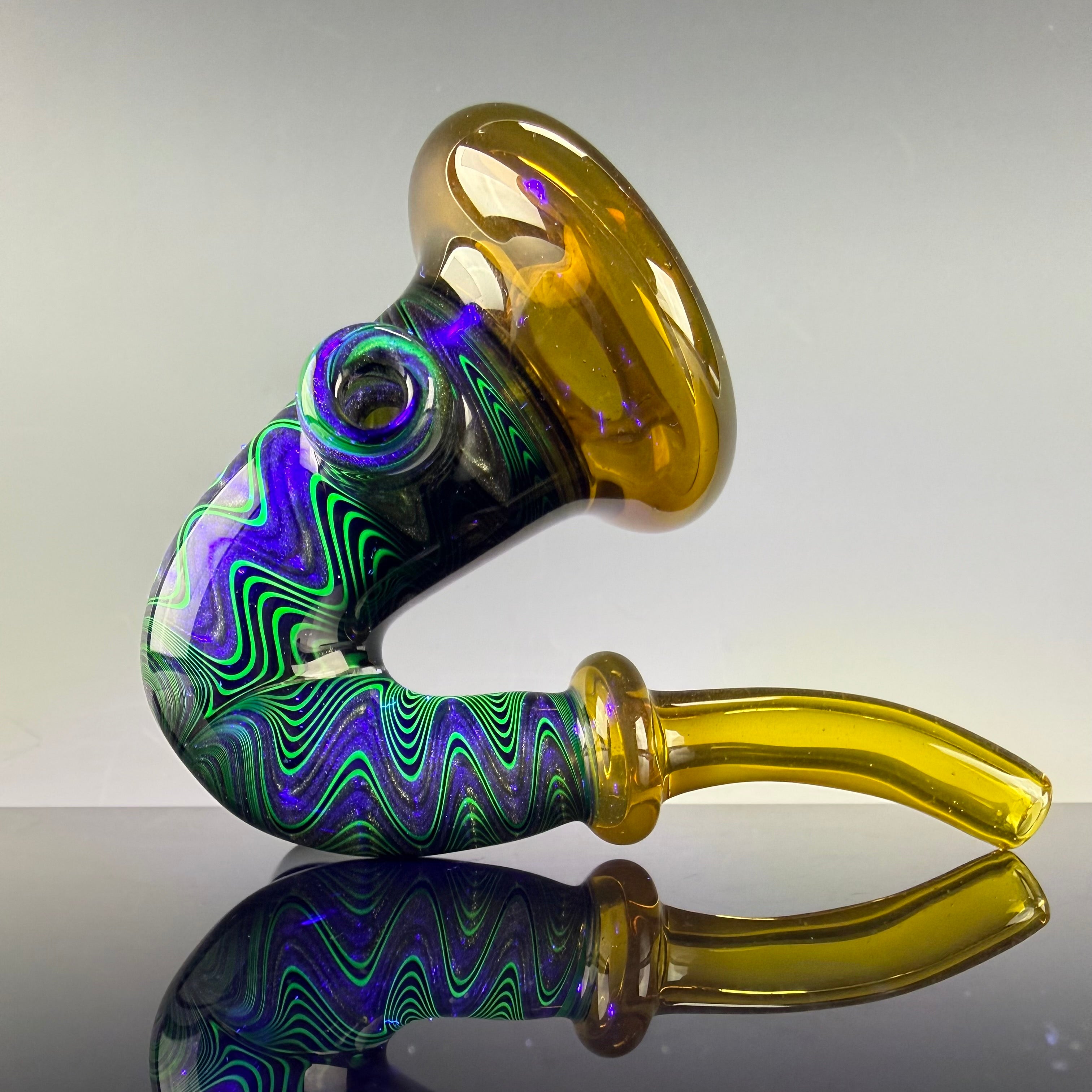 UV Reactive Wig Wag Sherlock by Slob Glass