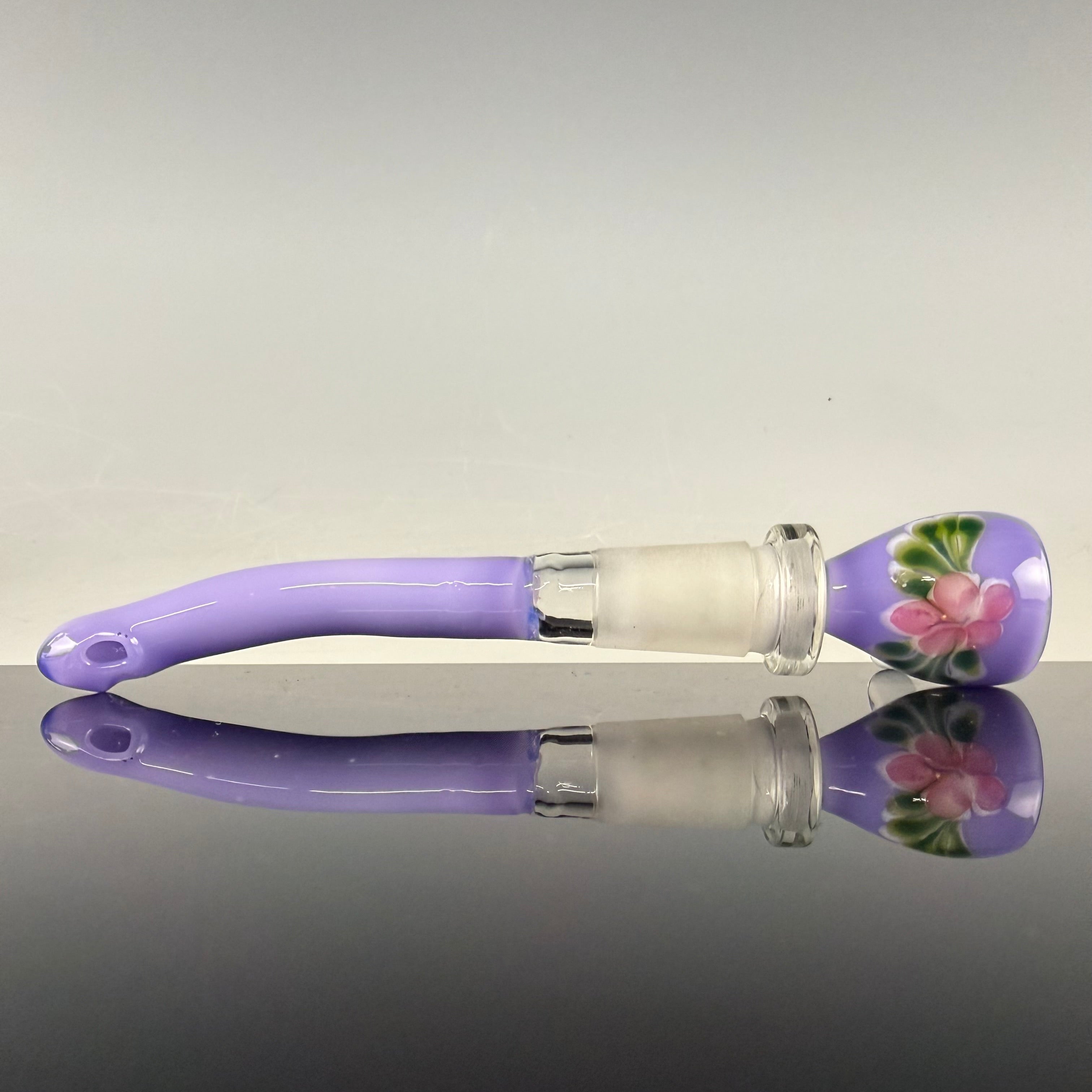 Purple "Floral" Flask by Sarita Glass