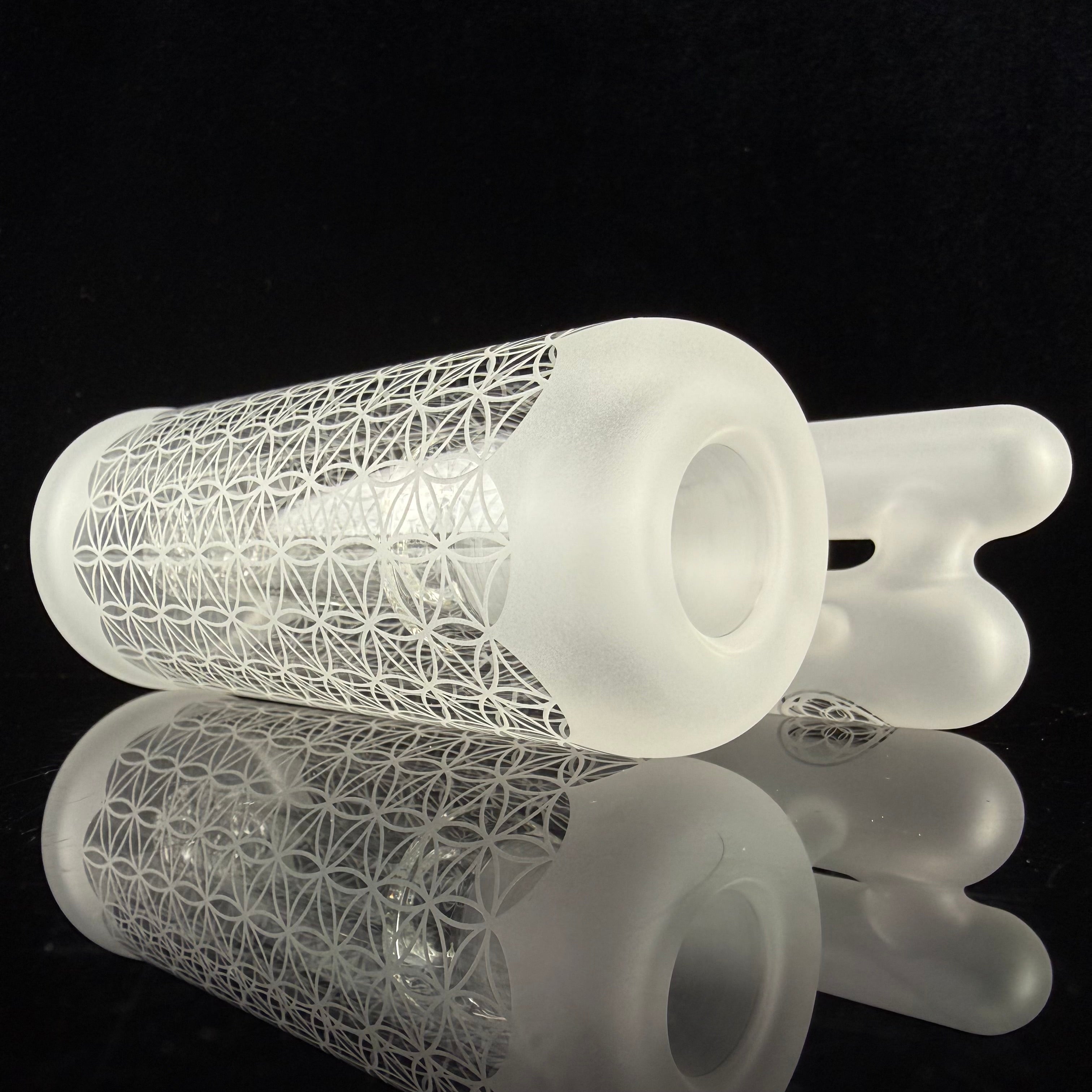 "Sandblasted" Ash Catcher W/ Lace Perc by SOL Glassworks