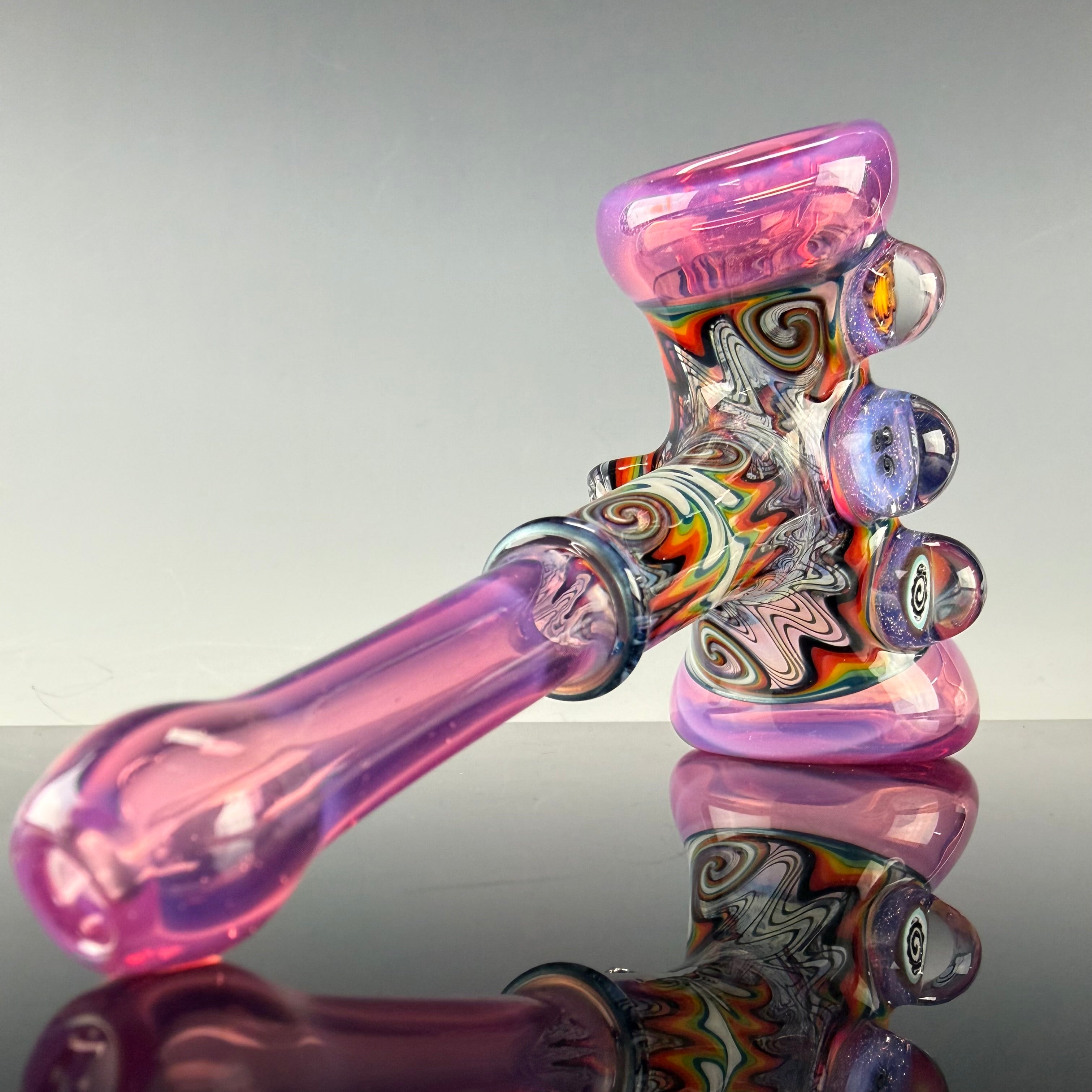 Rainbow Wig Wag Hammer by Slob Glass