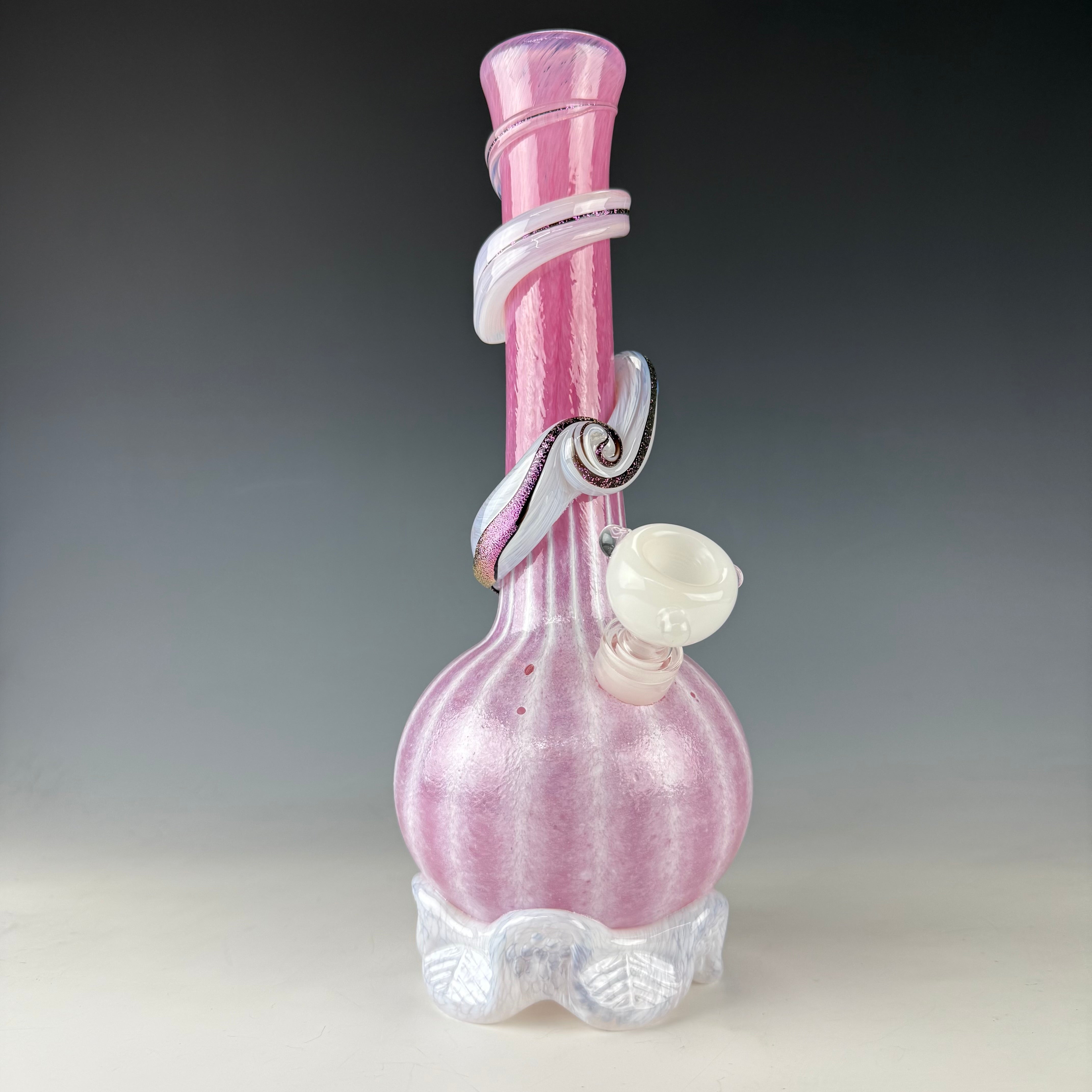 Waterpipe W/ Dichroic Wrap by Noble Glass