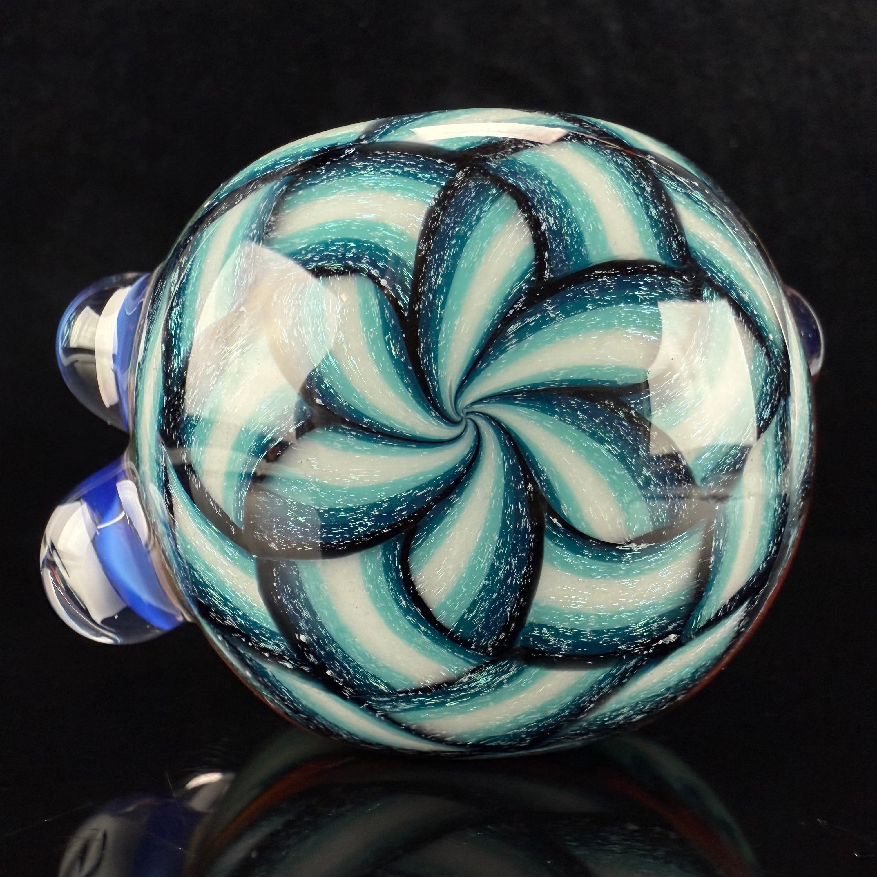 9 Section Heady Basket Weave Spoon #1 by KJH Glass