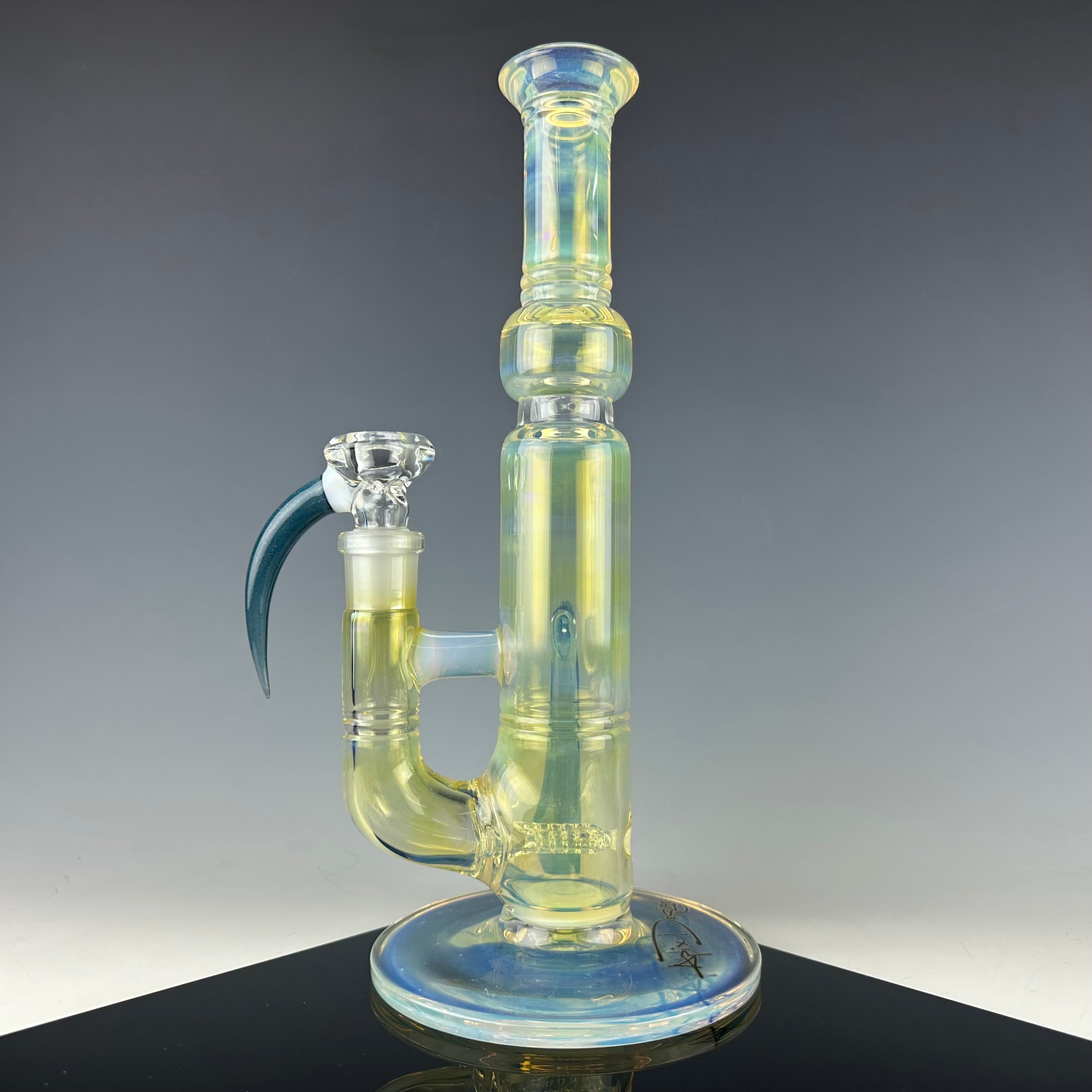 "Blue Stardust, White" Silver Fume Double Stemline 45 X 5mm by Apix Designs
