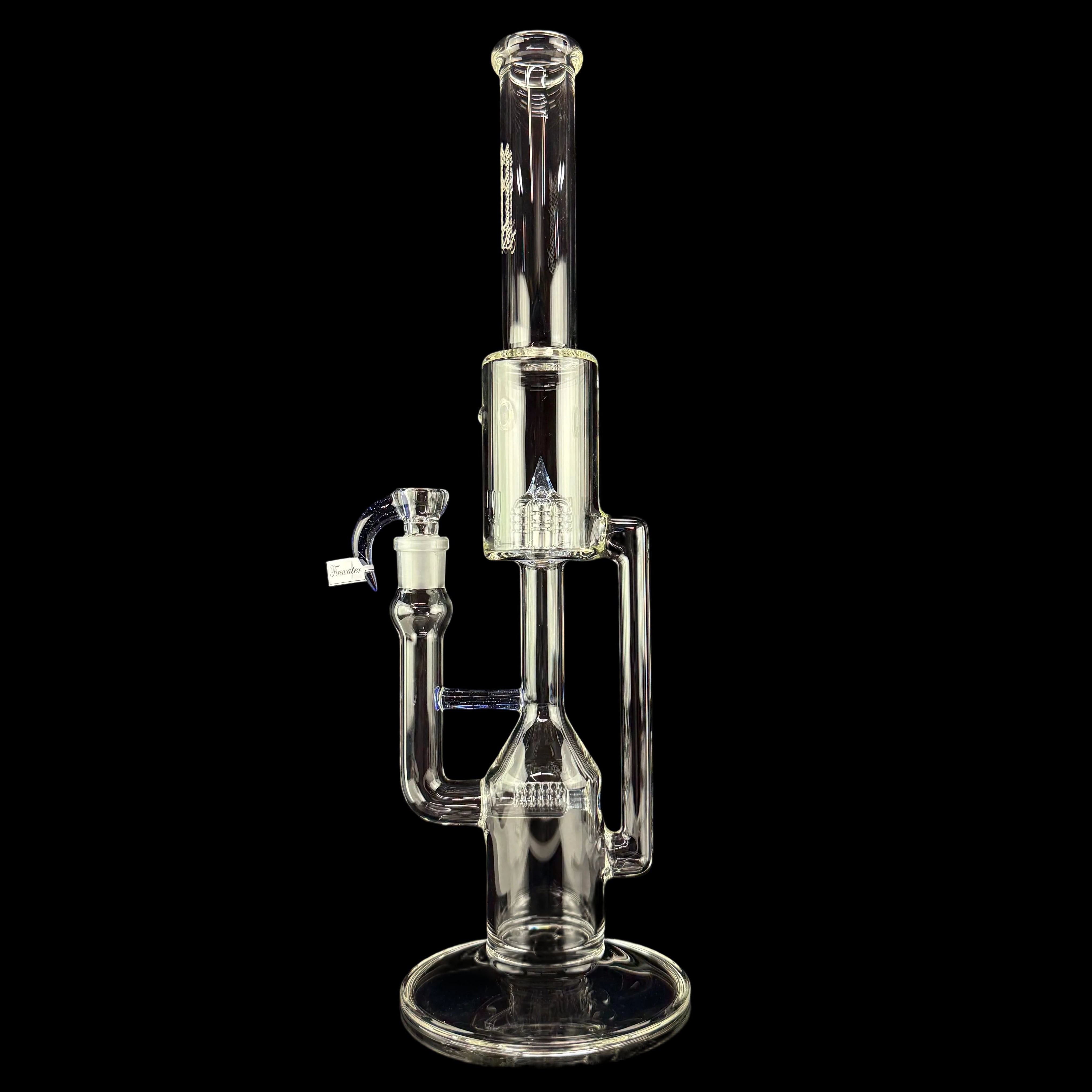 MA "Firewater UV" Full Size Hornet - Stemline 16mm 6 Cut UpGrid + Millie + Splash Guard by Sovereignty Glass