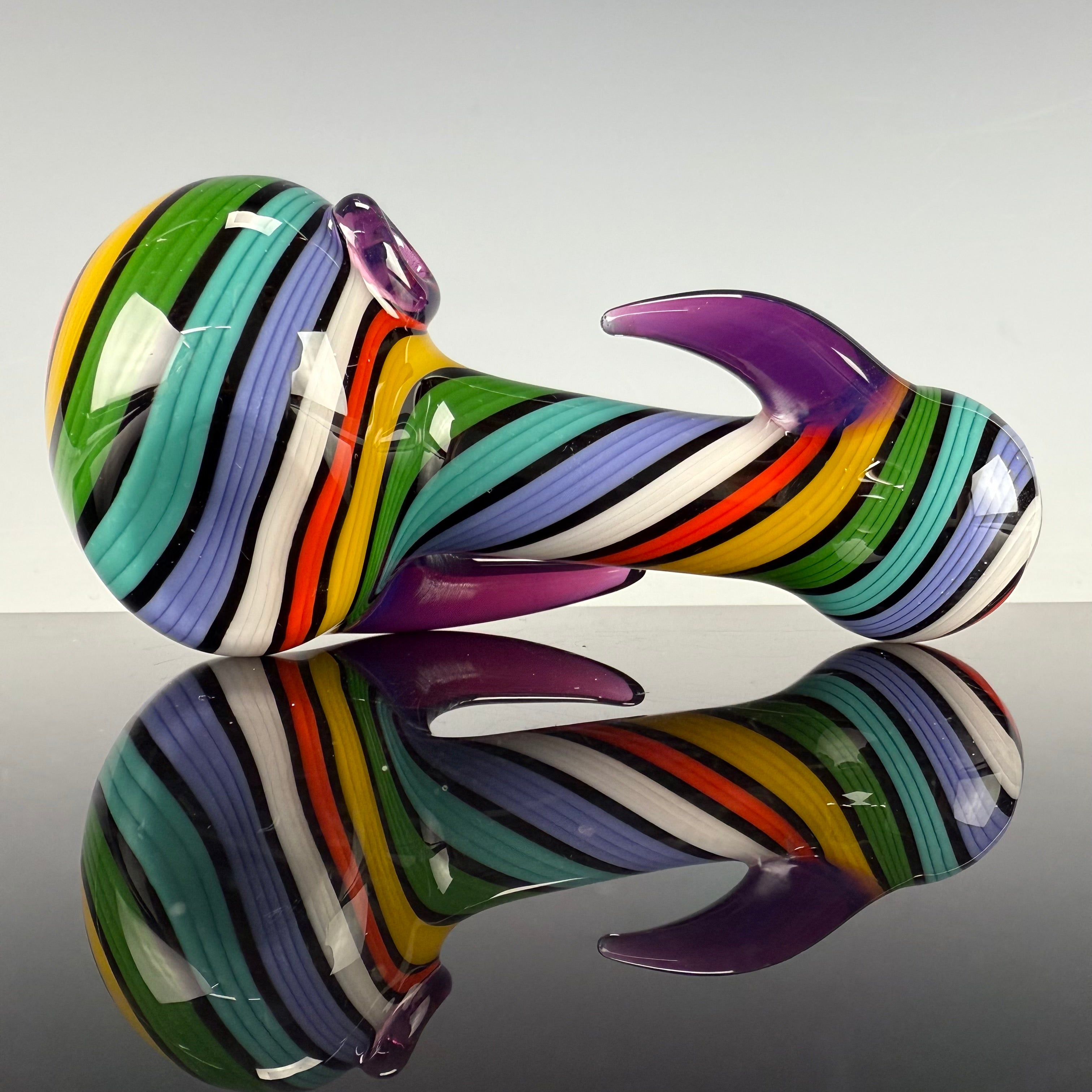 Full Color Horned Handpipe by Carsten Carlile