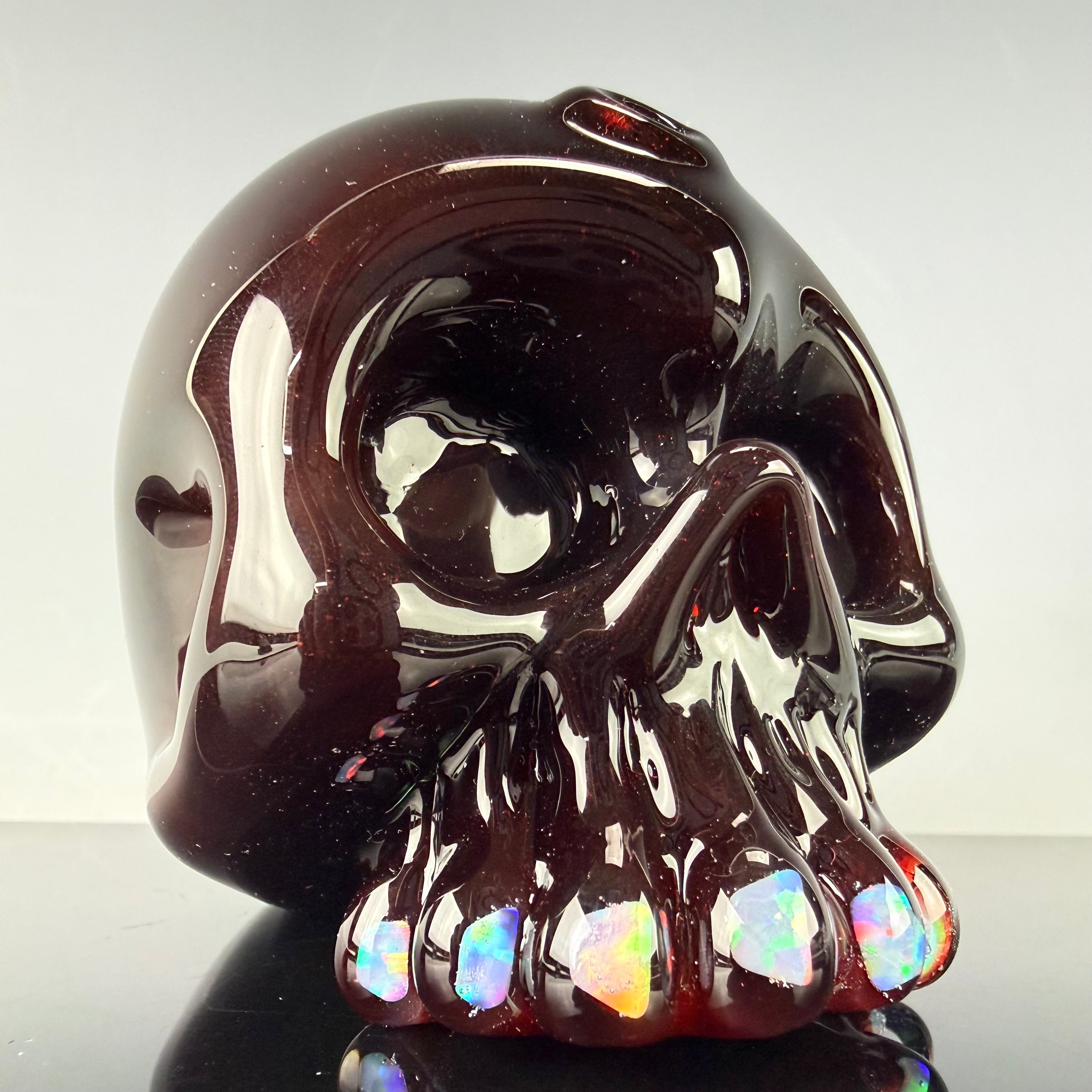 "Candy Apple Red over Dark Red Elvis" Skull Shredder by Carsten Carlile