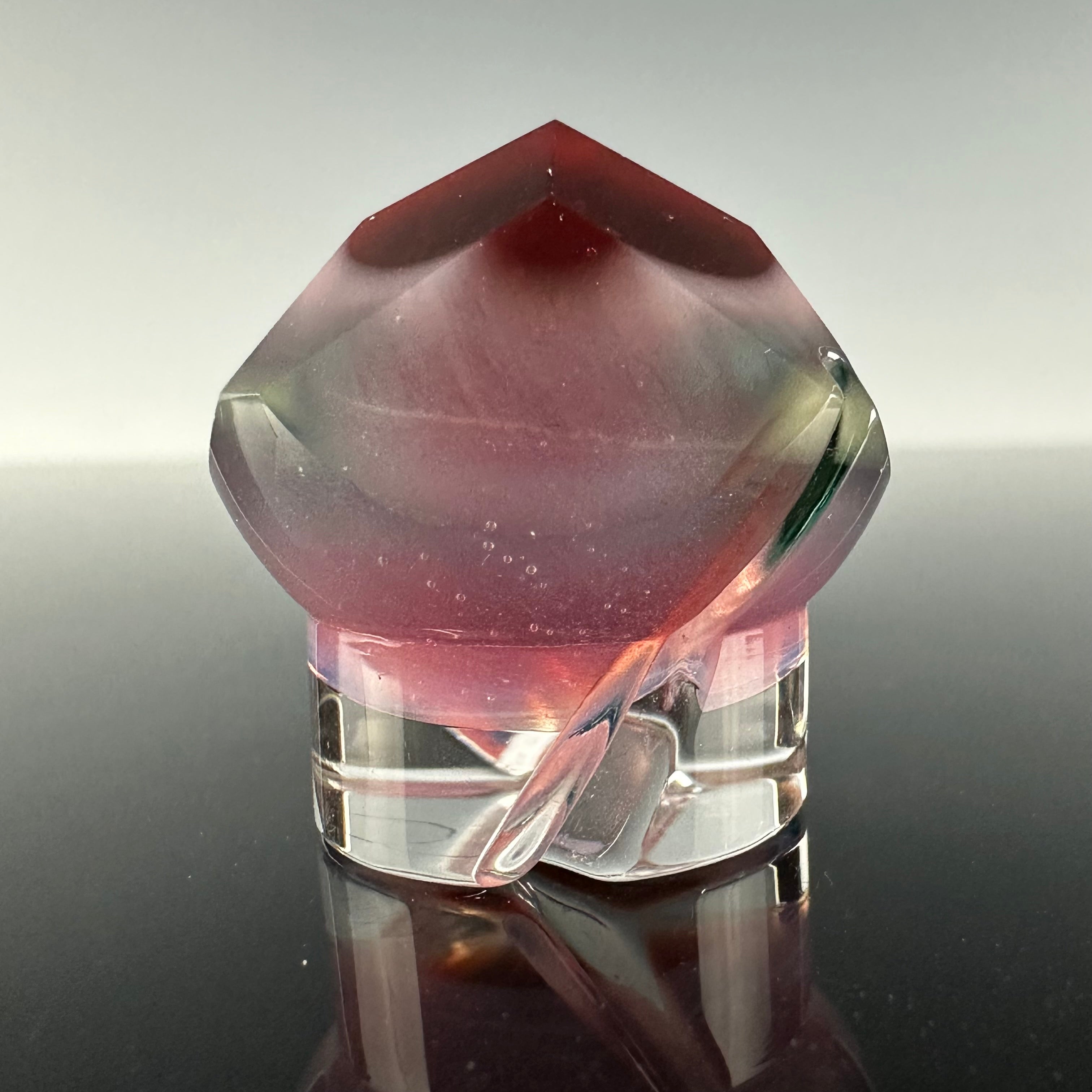 "Multicolor" *Faceted* (30mm) Glass Marble Spinner Cap by One Trick Pony
