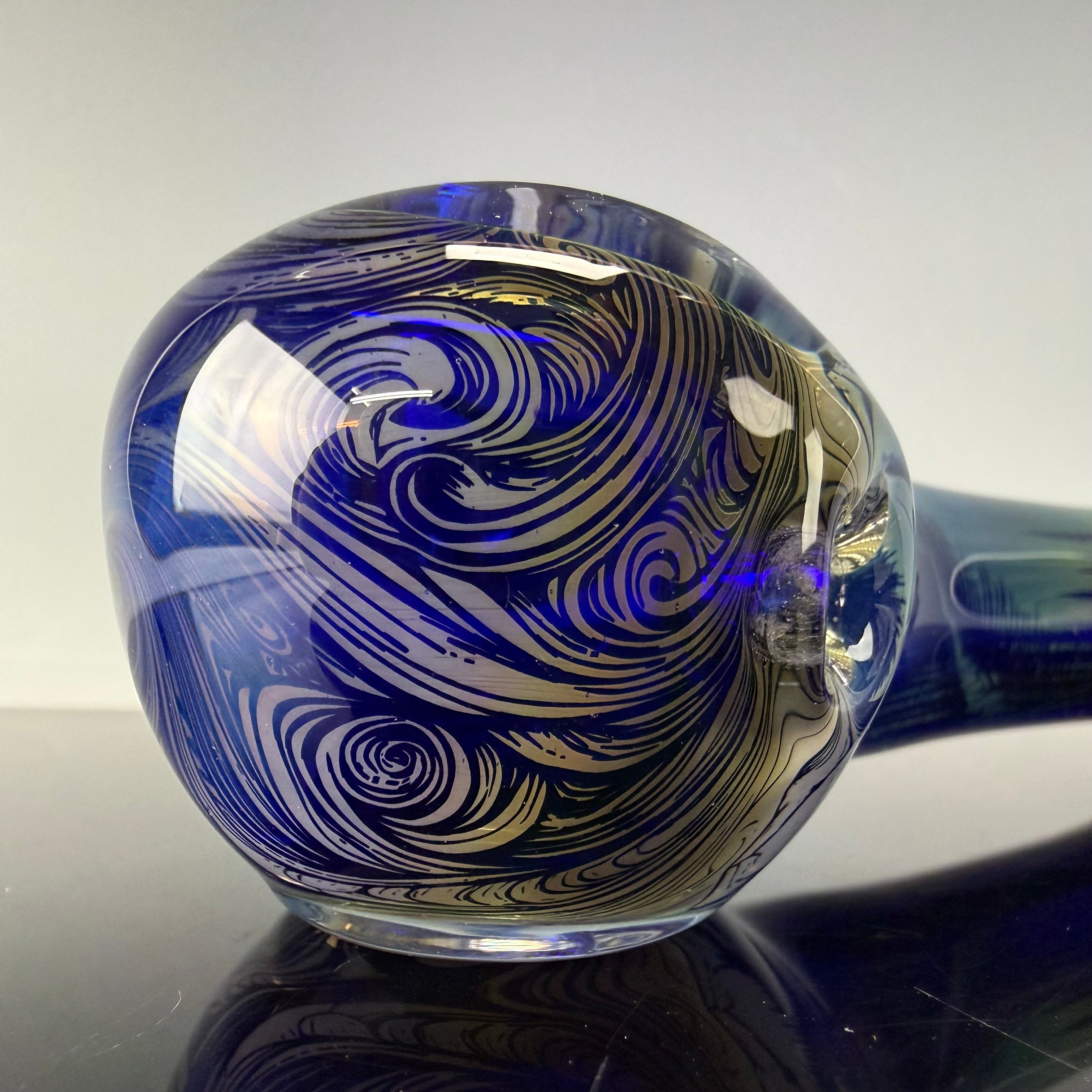 "Tahoe" Laser Etched Handpipe by Elevator Glass