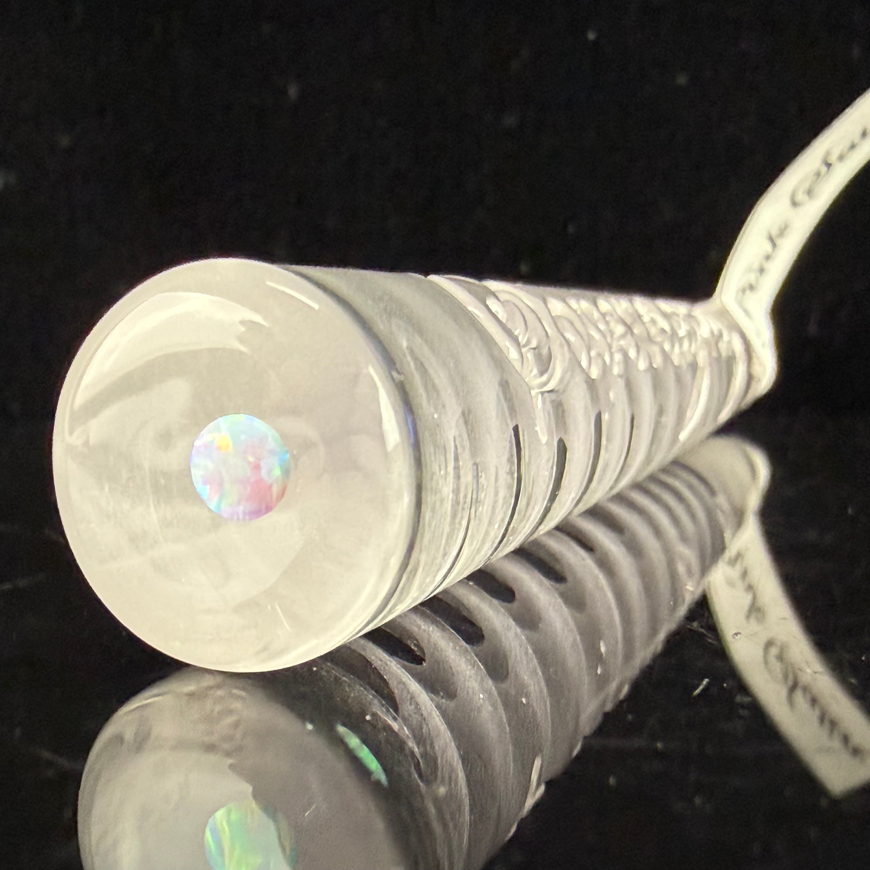 "Pink Satin" Opal Encased Bowl Poker by Sovereignty Glass