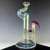 "Telemagenta & Silver Fume" Accented Mini Bent Neck by Apix Designs