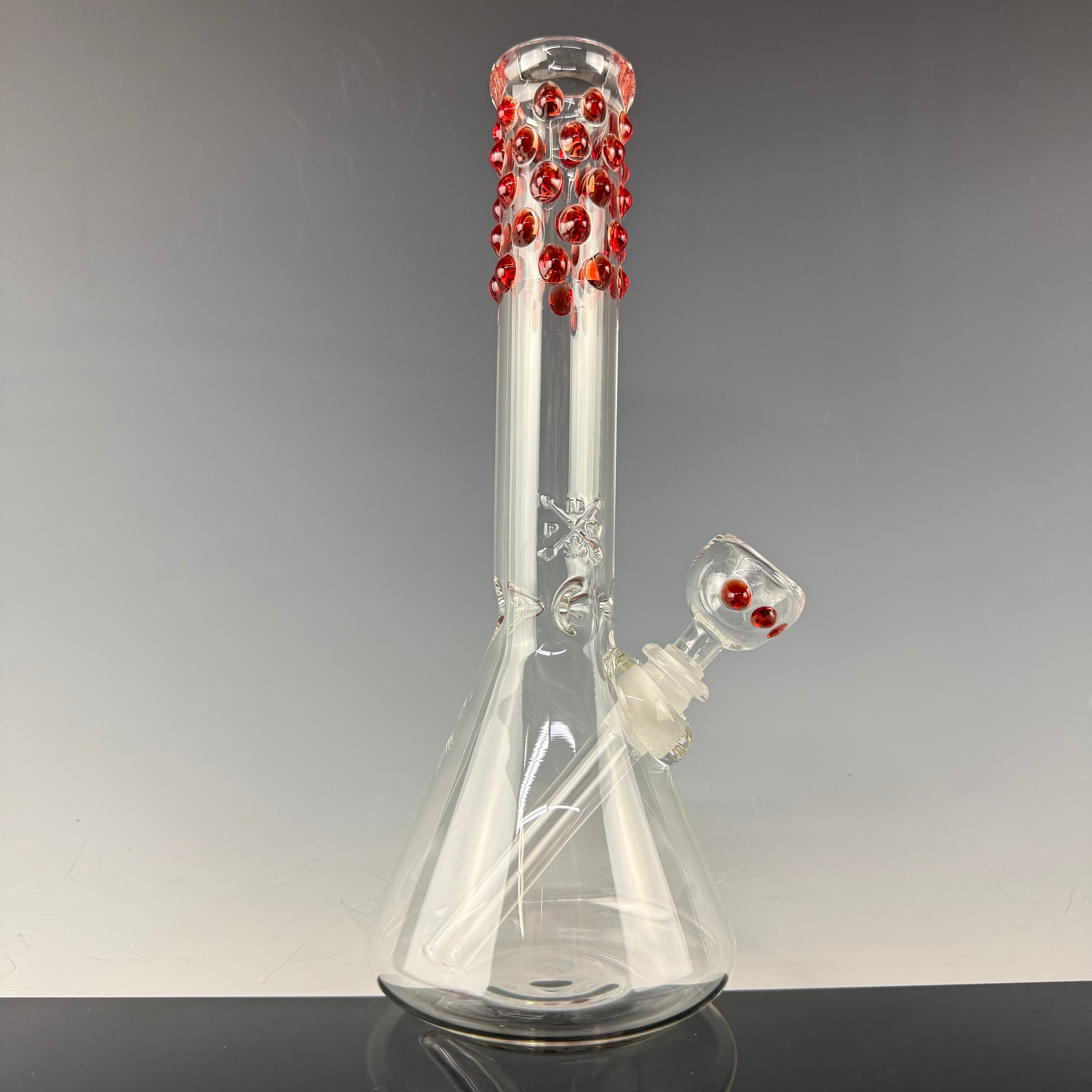 Worked Top 38mm Beaker Waterpipe by Mary Jane's Glass
