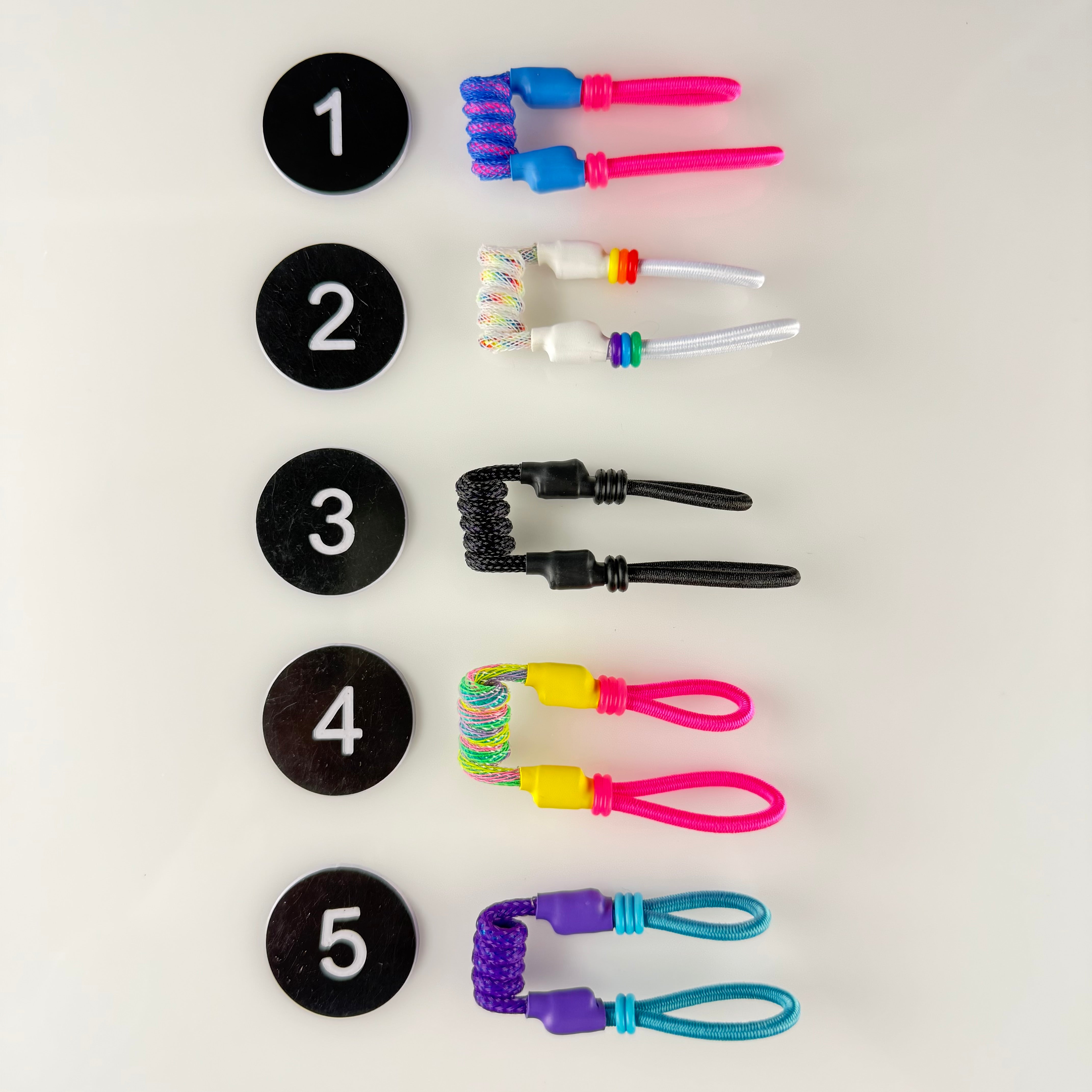 Premium "Tiny" Coil Tether (Pivot w/o Flux Cap) by Tuff Tethers