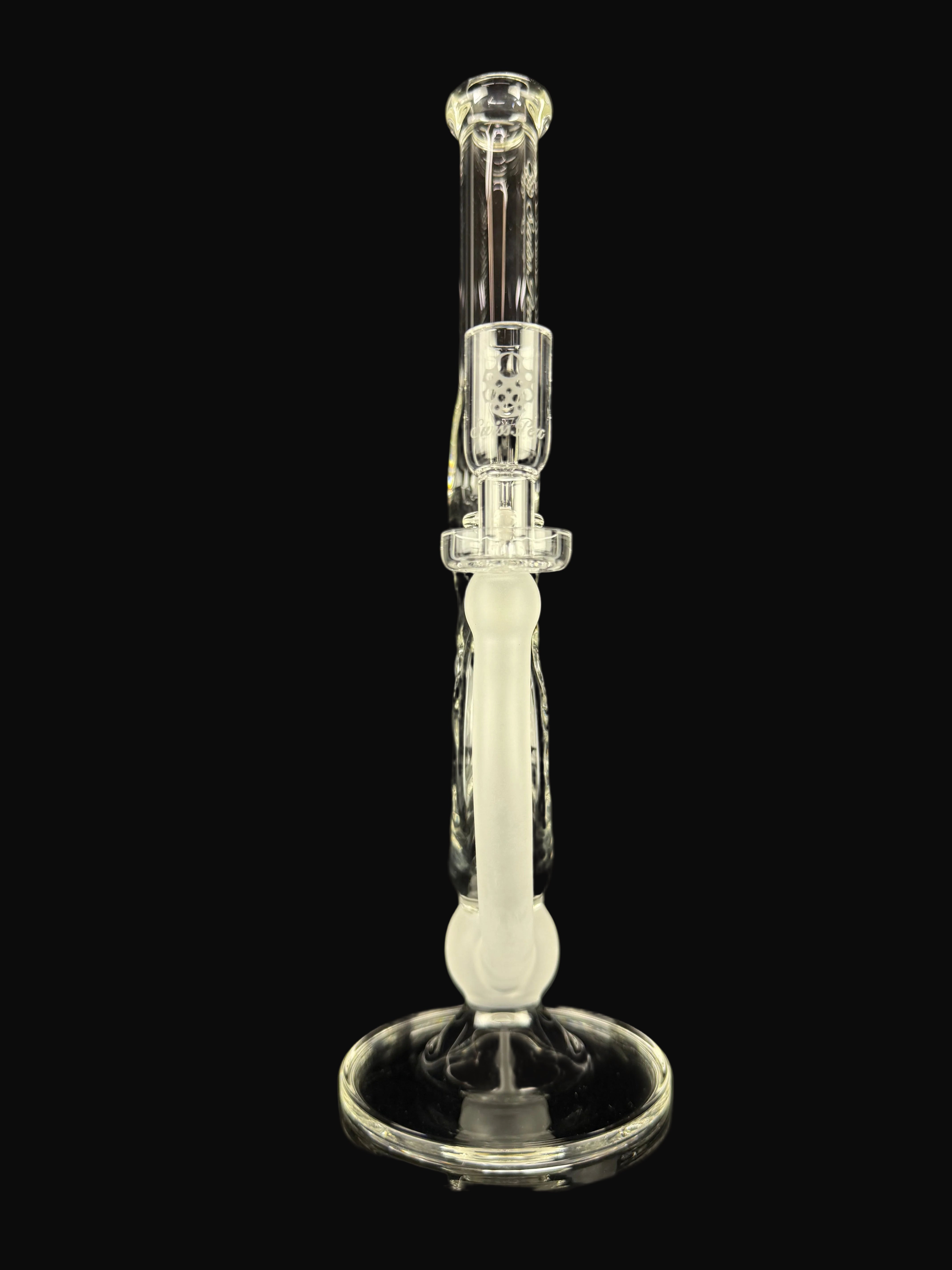 "Sandblasted 10mm Nano Sidefeeder" 7 Hole Waterpipe by Swiss Perc