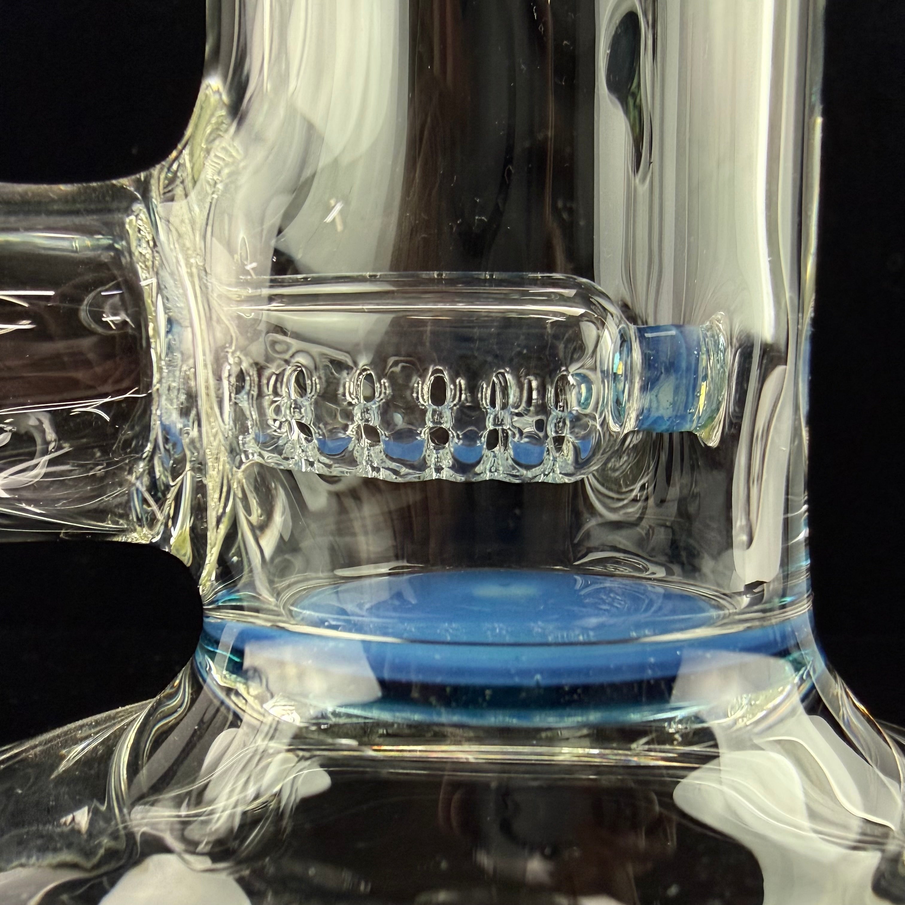PA "Blue Stardust over Ghost" Mini Grid Dome SN 16mm 6 Cut DownGrid by Sovereignty Glass