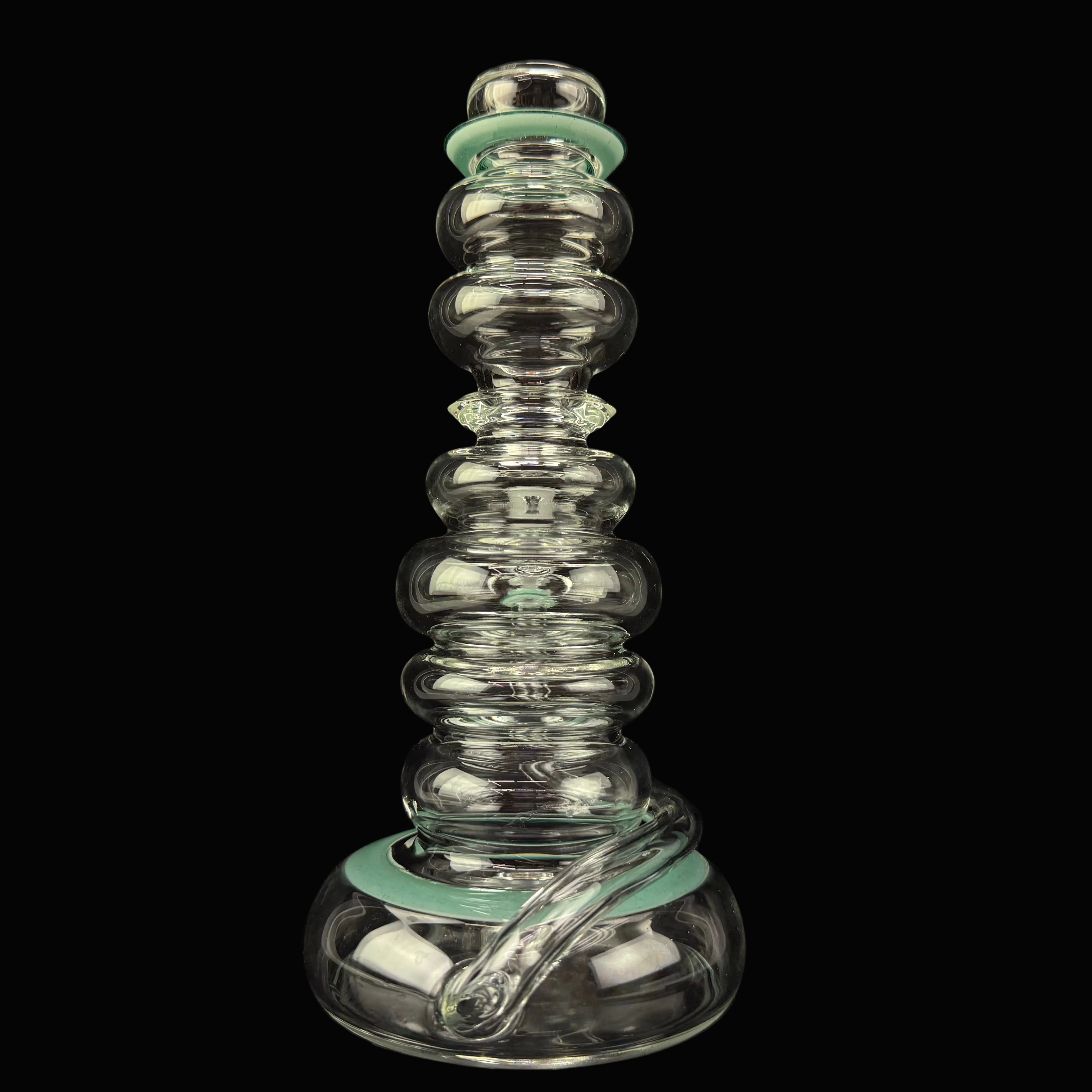 "Green Accented" "Daily Driver" Spinnerjet Waterpipe by Mike Philpot