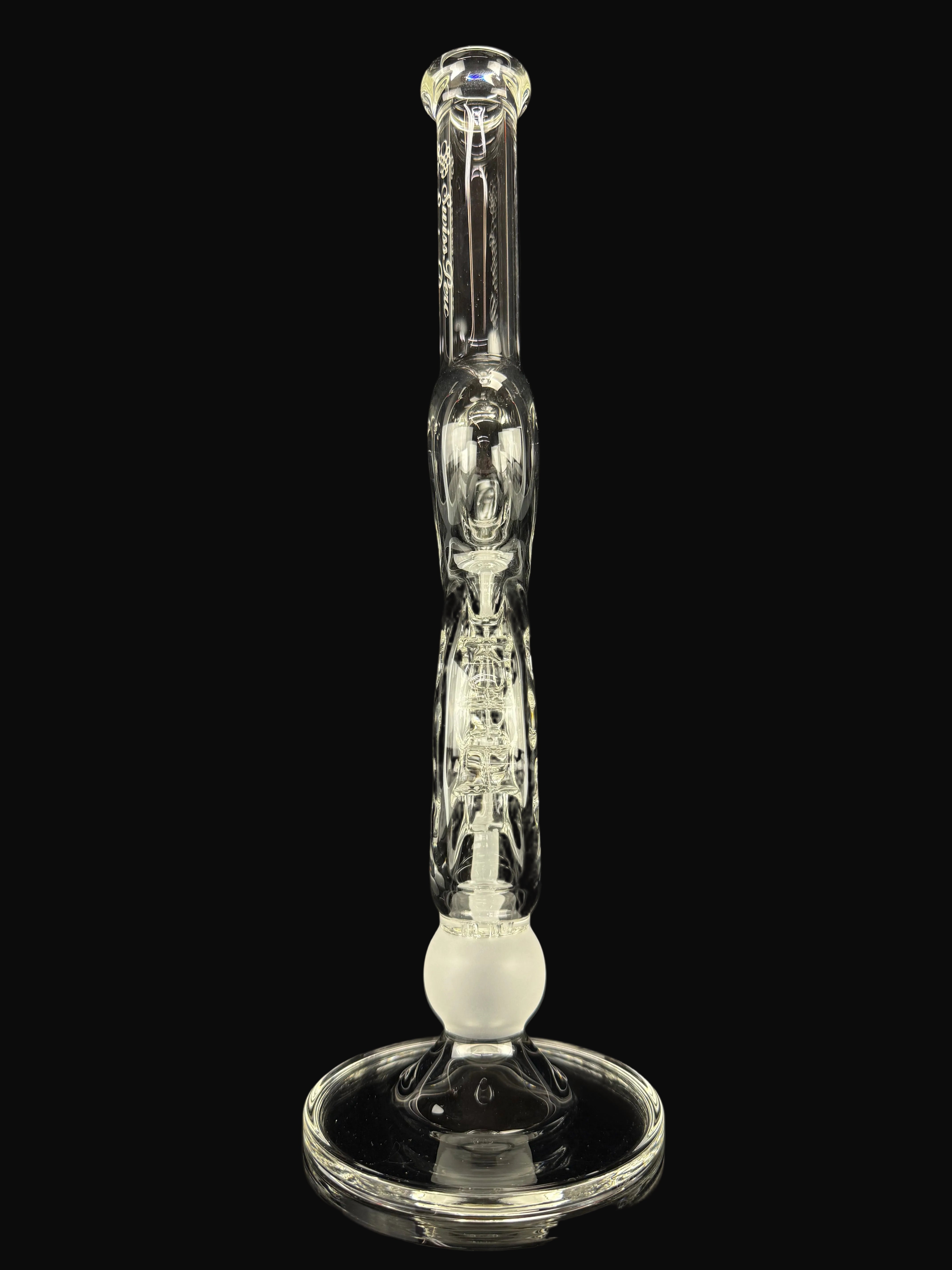 "Sandblasted 10mm Nano Sidefeeder" 7 Hole Waterpipe by Swiss Perc