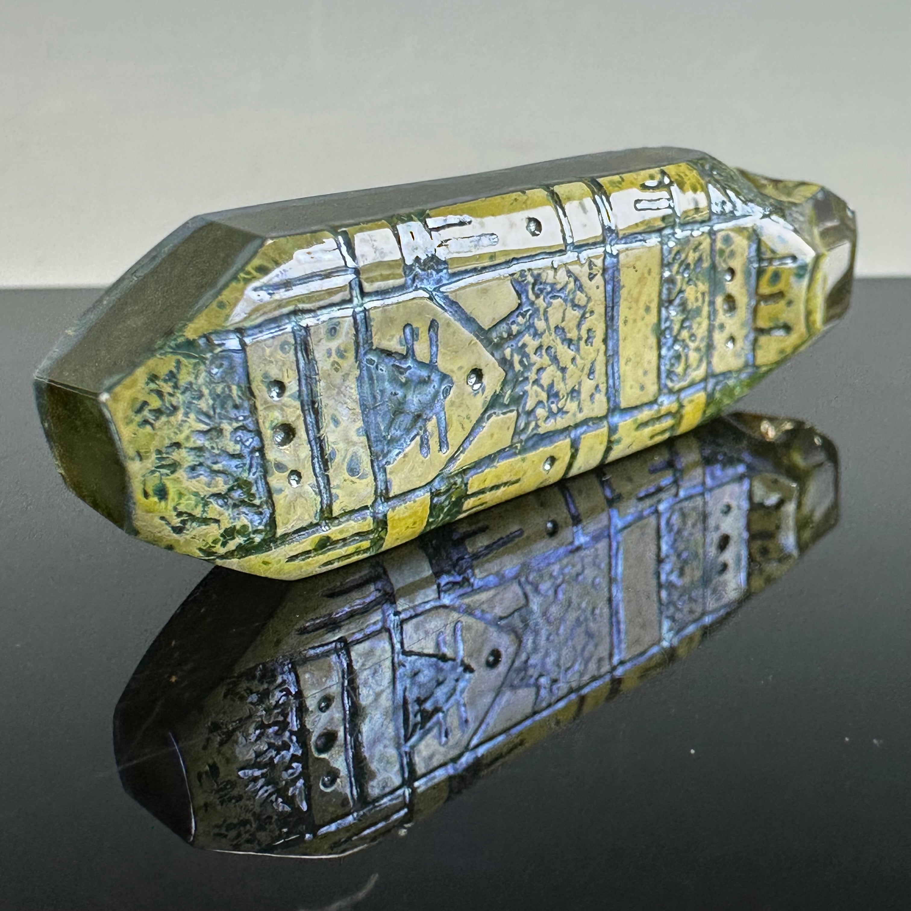 Faceted Hand Carved Pendant by Corey Clark