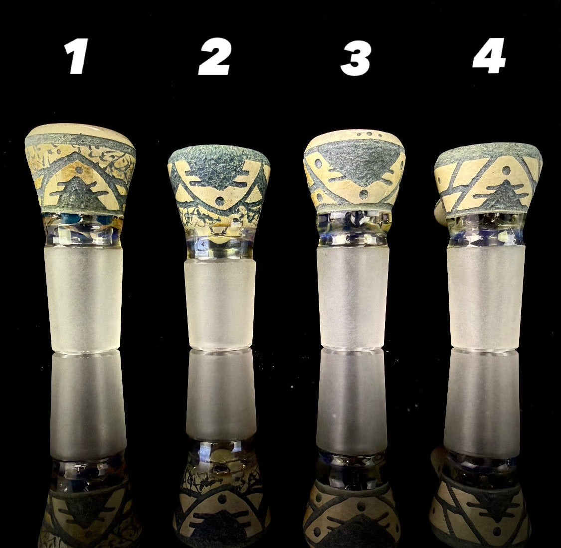 18mm Hand Carved 4 Hole Slide by Corey Clark