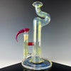 "Telemagenta & Silver Fume" Accented Mini Bent Neck by Apix Designs