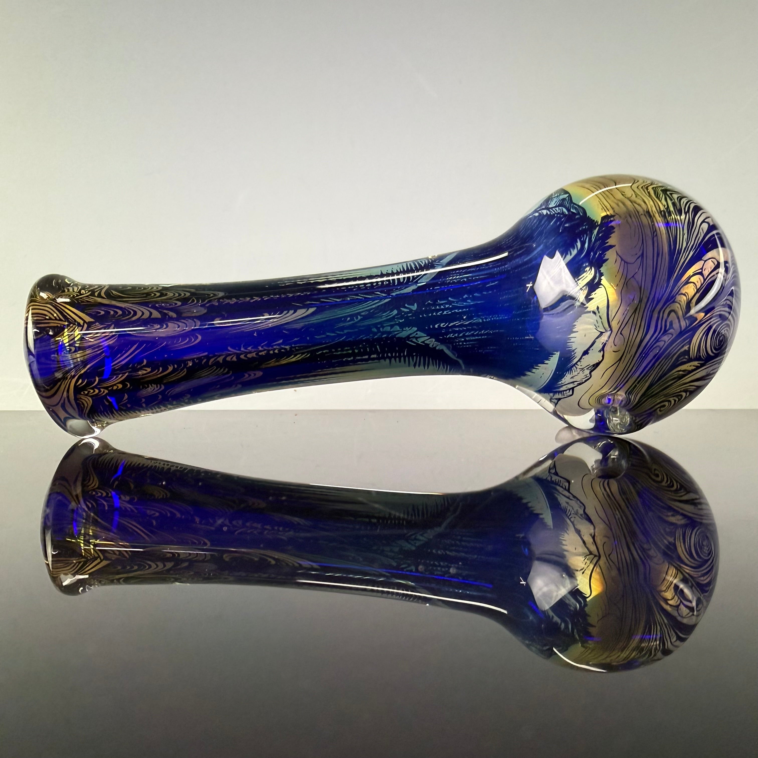 "Tahoe" Laser Etched Handpipe by Elevator Glass