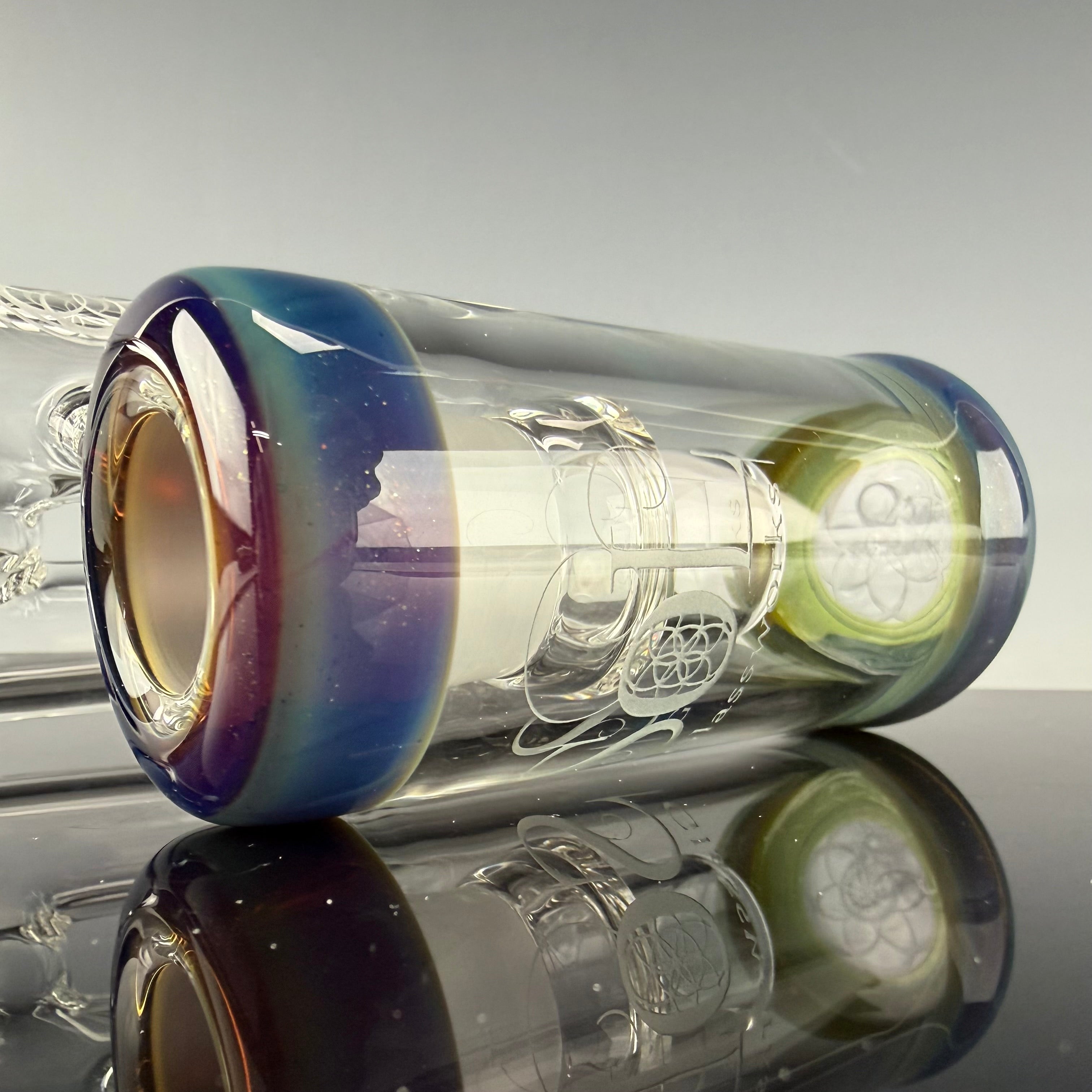 Color Accented 18mm Dry Catcher by SOL Glassworks
