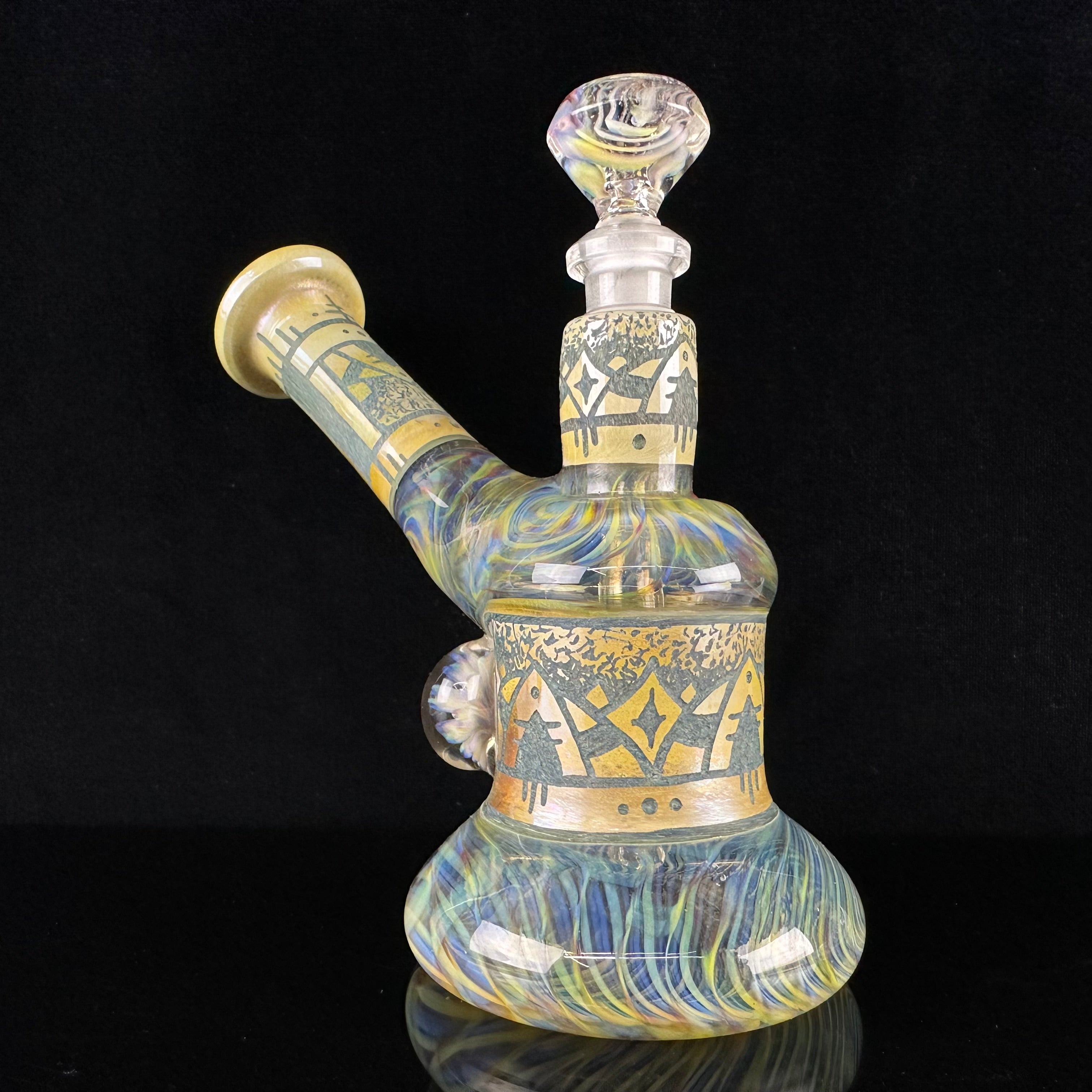 "Blue Moon & Fume" Hand-carved Rig by Corey Clark
