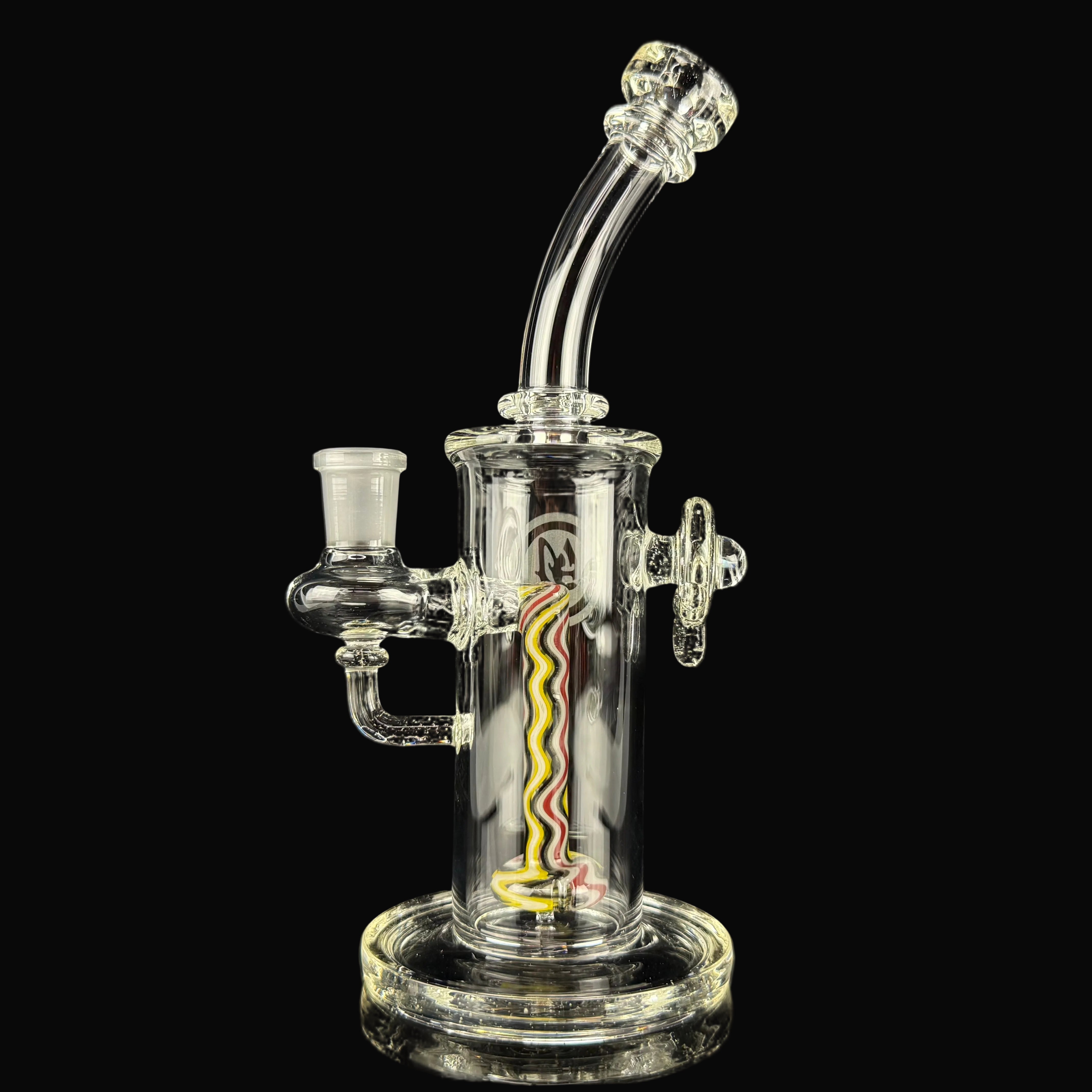 "Blue V" UV Reactive Wig Wag Showerhead Rig by OJ Flame