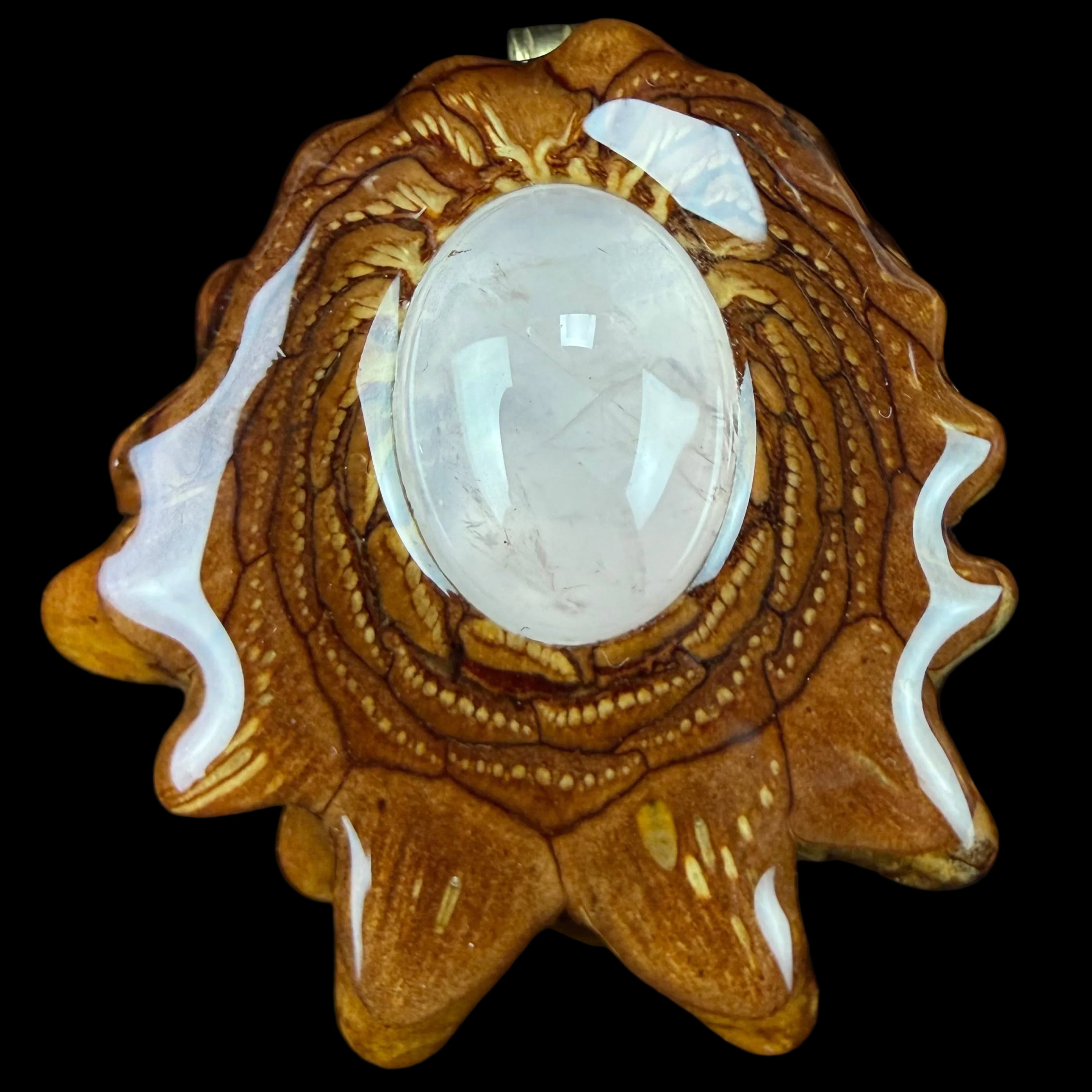Rose Quartz Pendant by Third Eye Pinecones