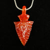 "Hot Sauce" Mini Arrowhead Pendant by Fiona Phoenix Fire