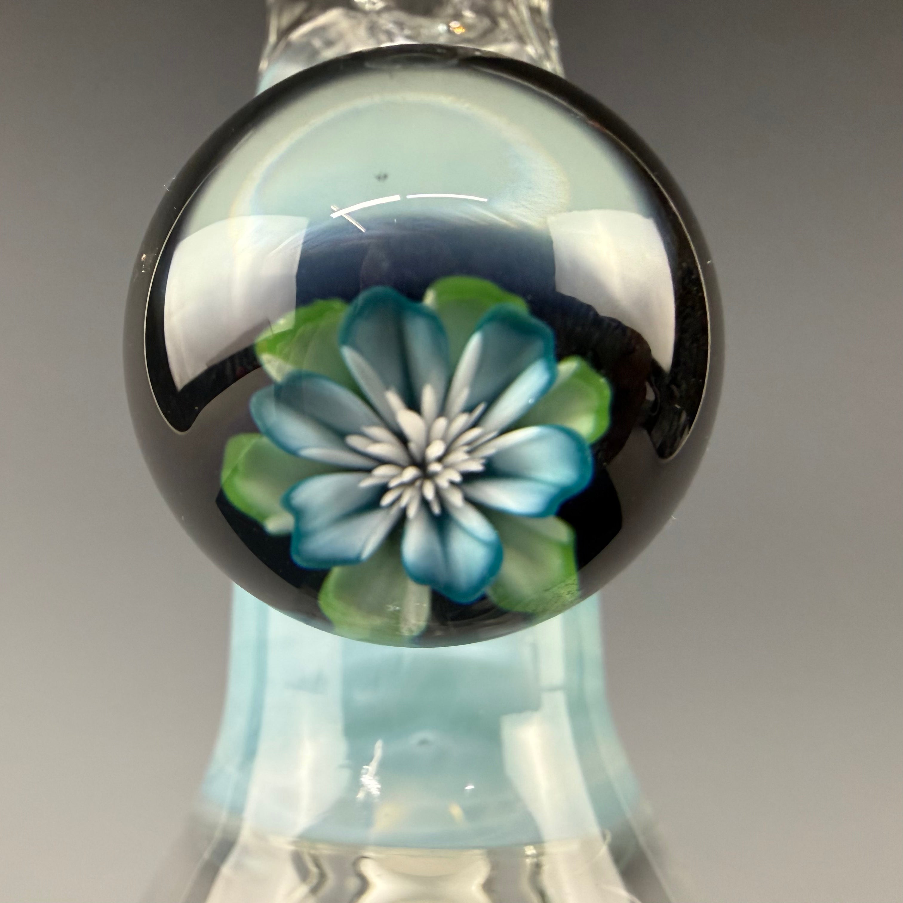 Worked Beaker W/ Implosion Marble #3 by Mary Jane's Glass X Nobody Glass