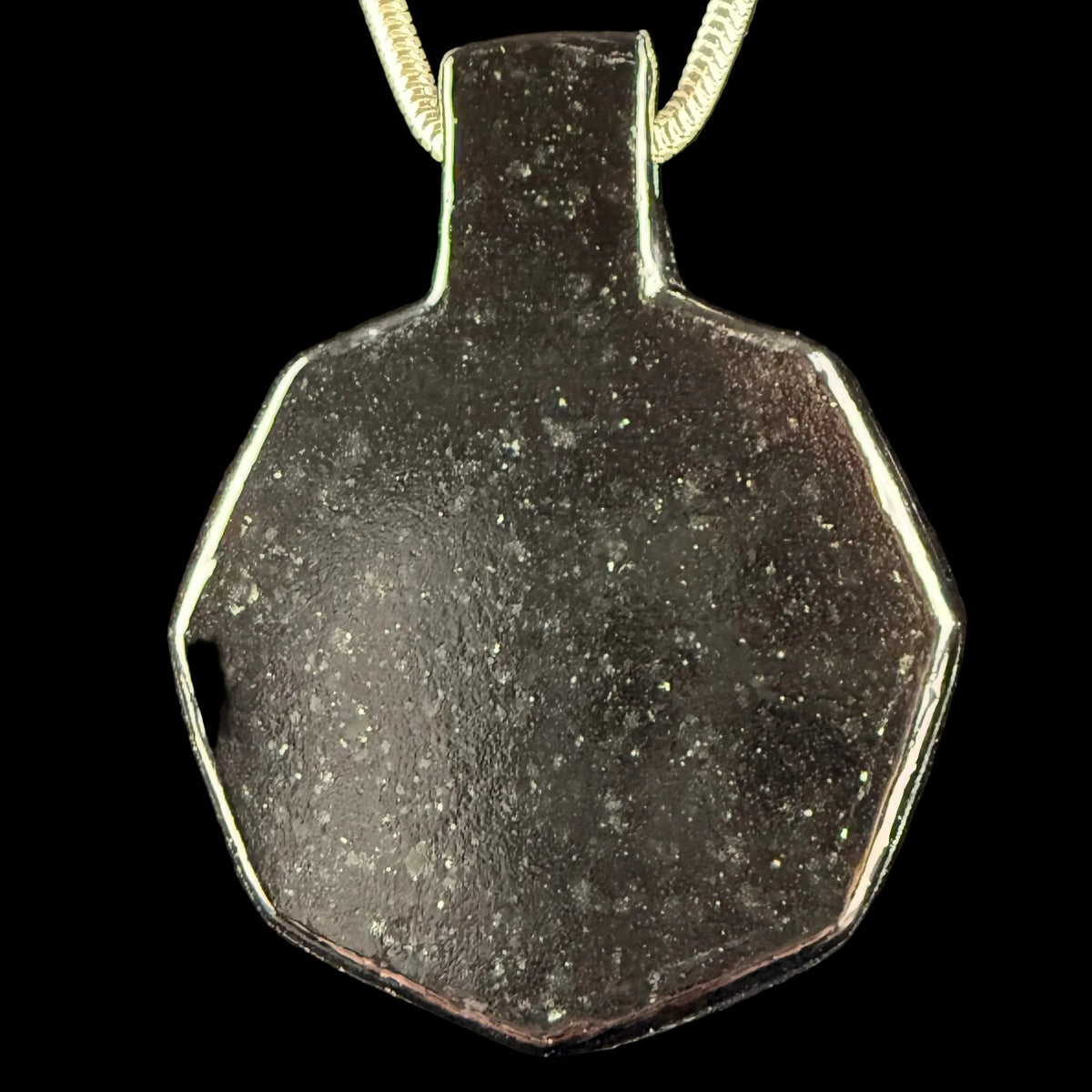 Dichroic "Steal Your Face" Fused Glass Pendant by Darke Vitrum