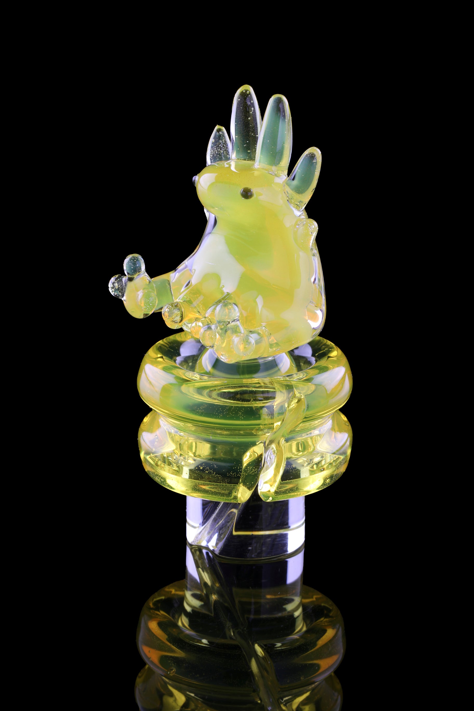 Yellow Opal "Axolotl" 3DXL Rockulus by One Trick Pony X Big Mellon's Glass