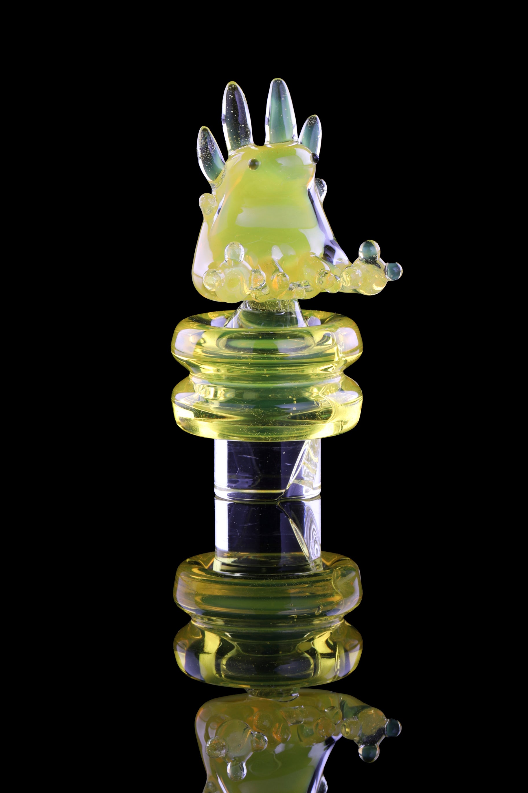 Yellow Opal "Axolotl" 3DXL Rockulus by One Trick Pony X Big Mellon's Glass