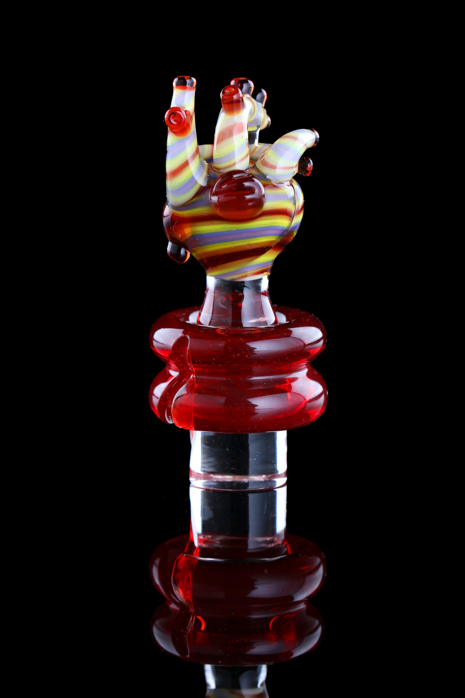 Multicolor Lineworked "Anatomical Heart" 3DXL Rockulus by One Trick Pony X Mandella Glass