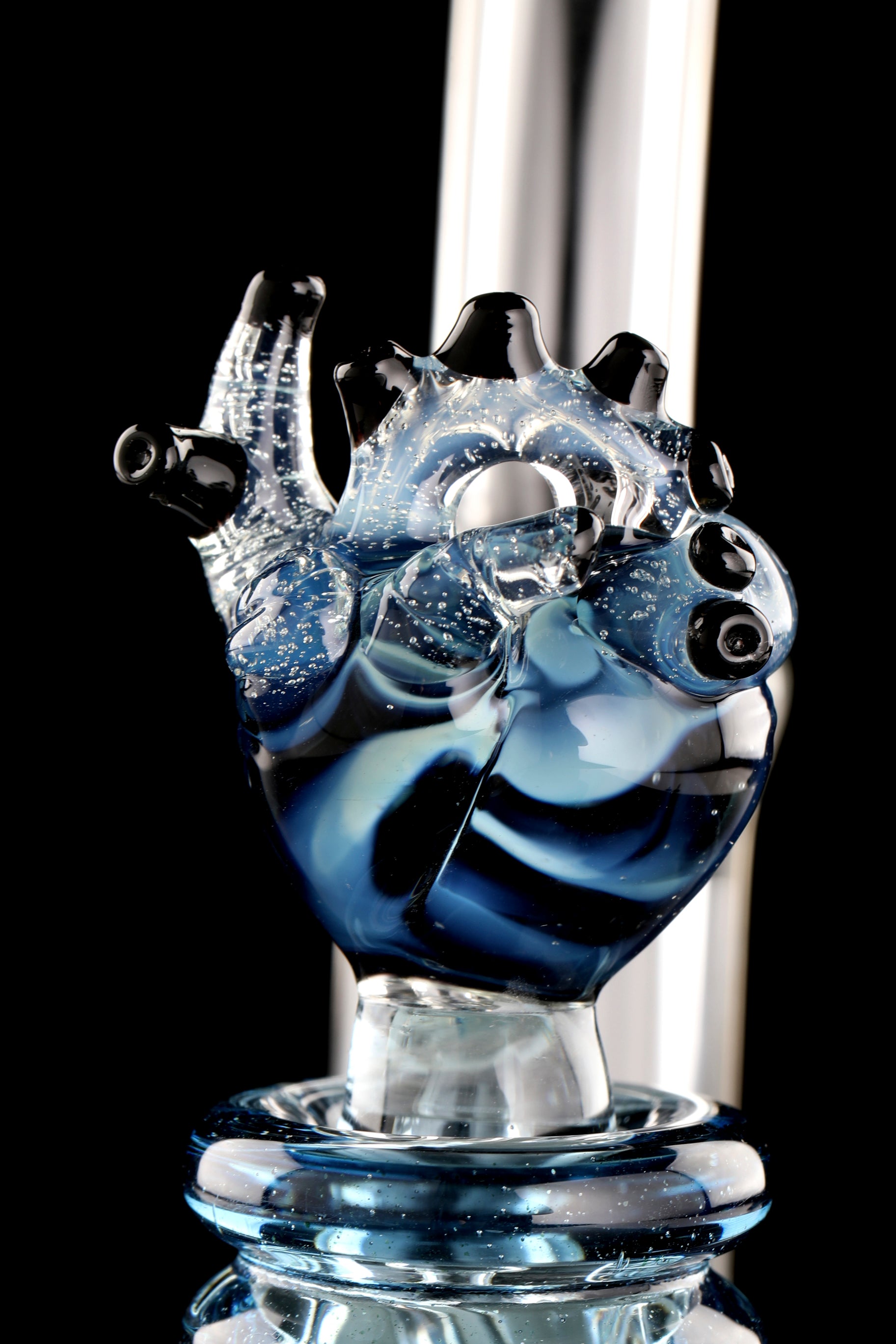 Multicolor Lineworked "Anatomical Heart" 3DXL Rockulus by One Trick Pony X Mandella Glass
