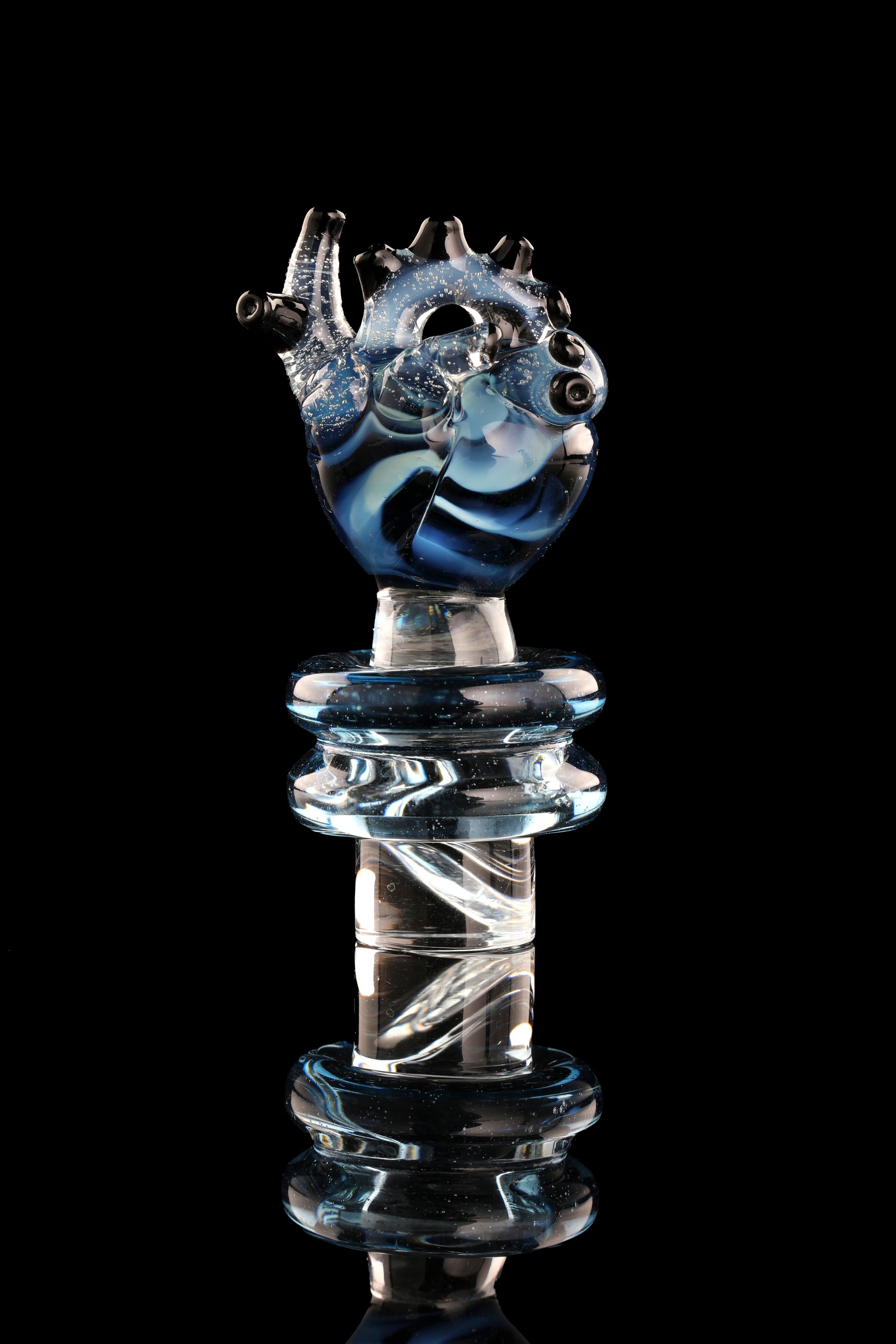 Multicolor Lineworked "Anatomical Heart" 3DXL Rockulus by One Trick Pony X Mandella Glass