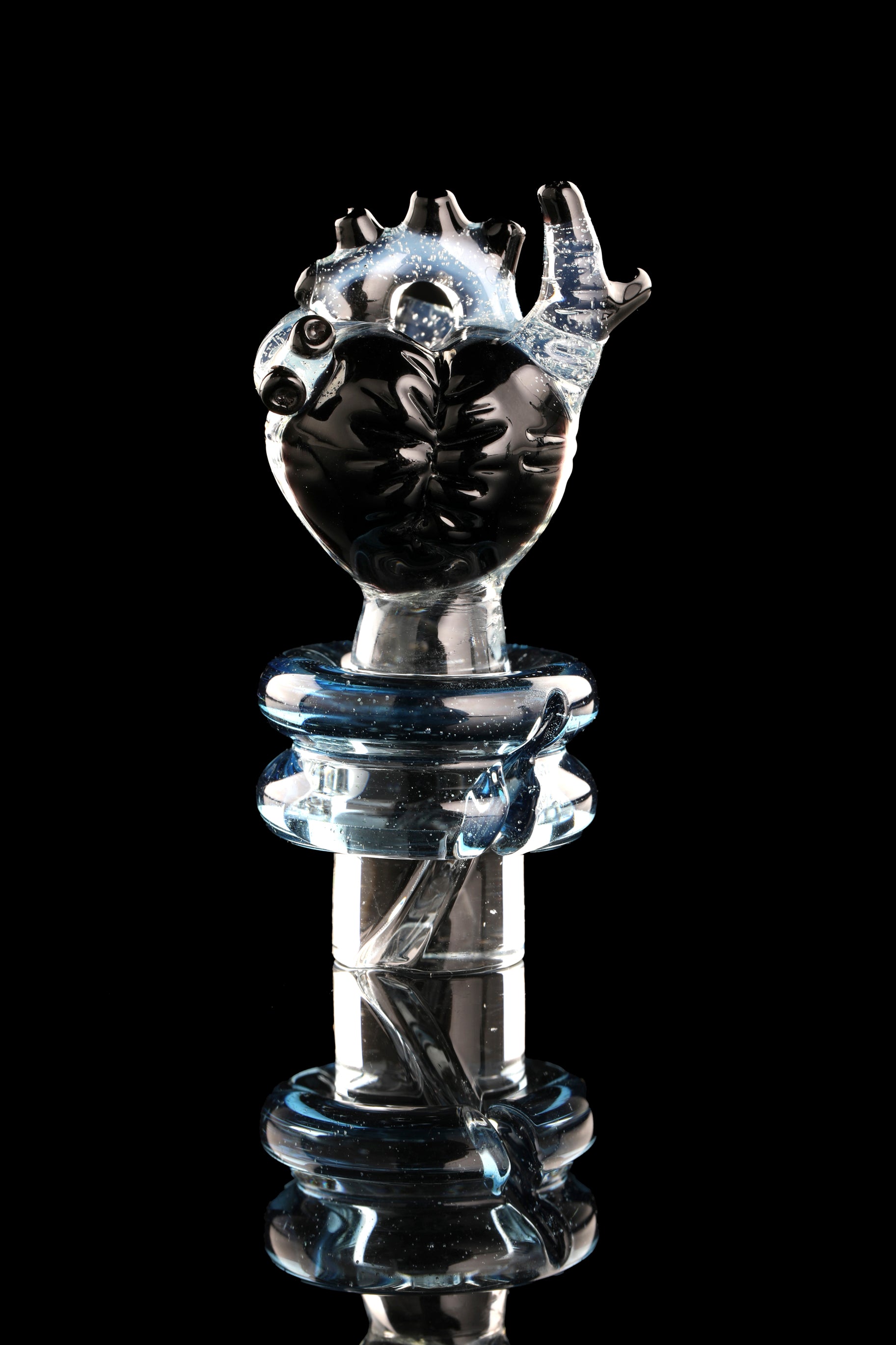 Multicolor Lineworked "Anatomical Heart" 3DXL Rockulus by One Trick Pony X Mandella Glass