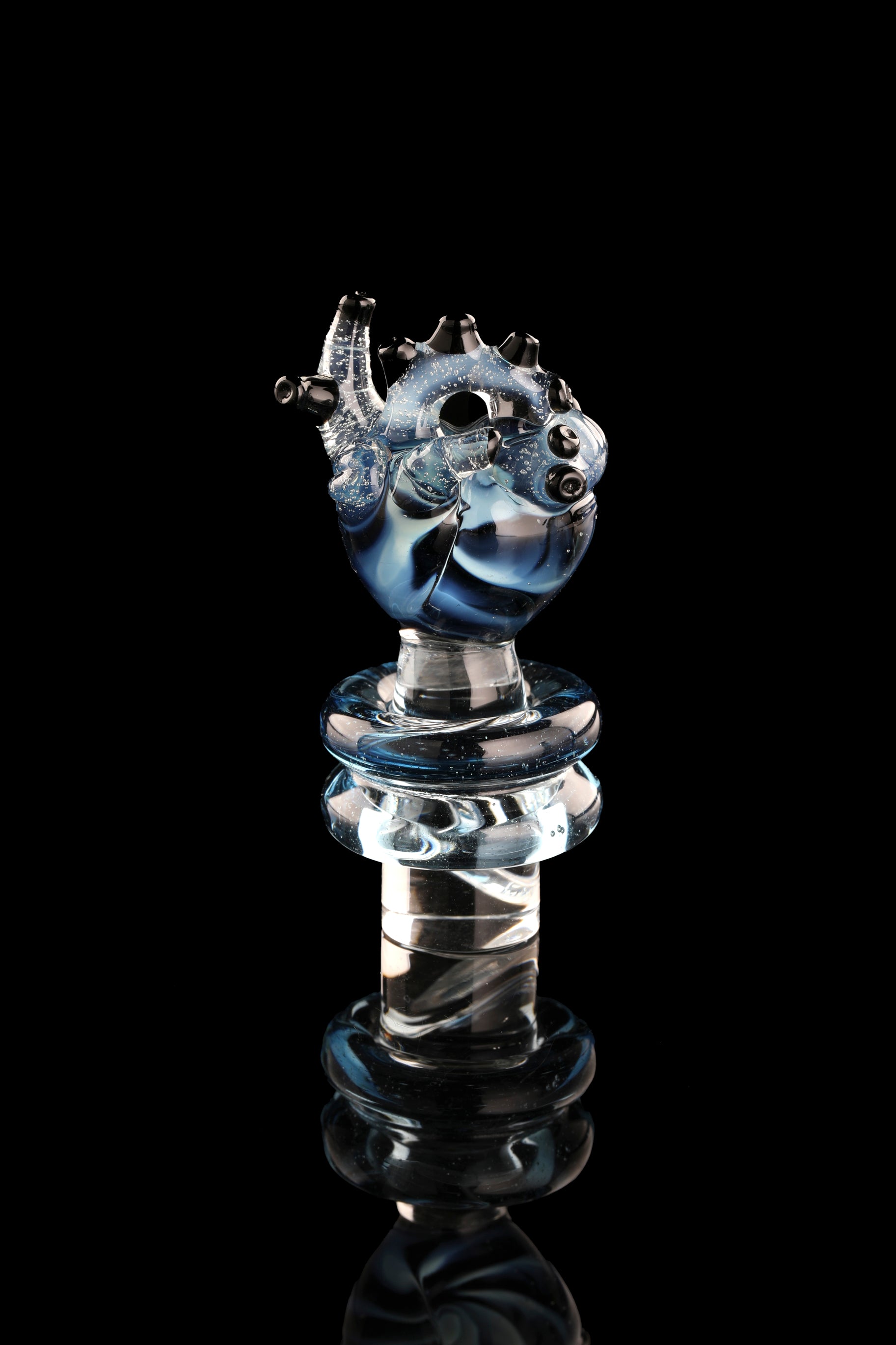 Multicolor Lineworked "Anatomical Heart" 3DXL Rockulus by One Trick Pony X Mandella Glass