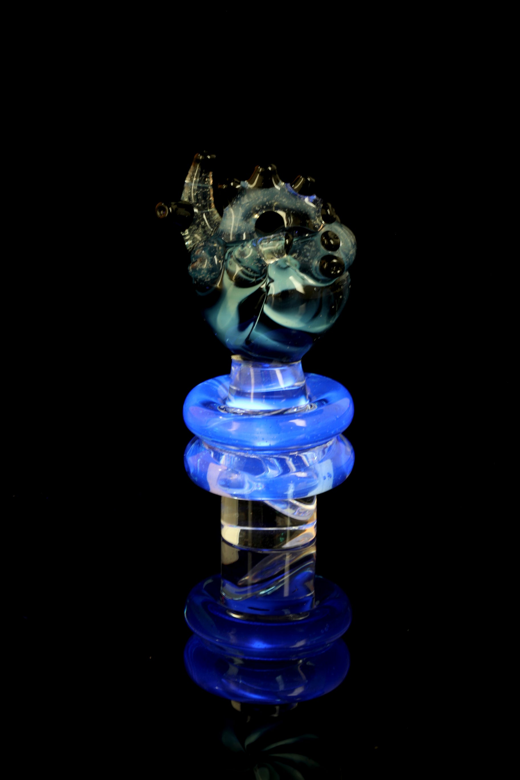 Multicolor Lineworked "Anatomical Heart" 3DXL Rockulus by One Trick Pony X Mandella Glass