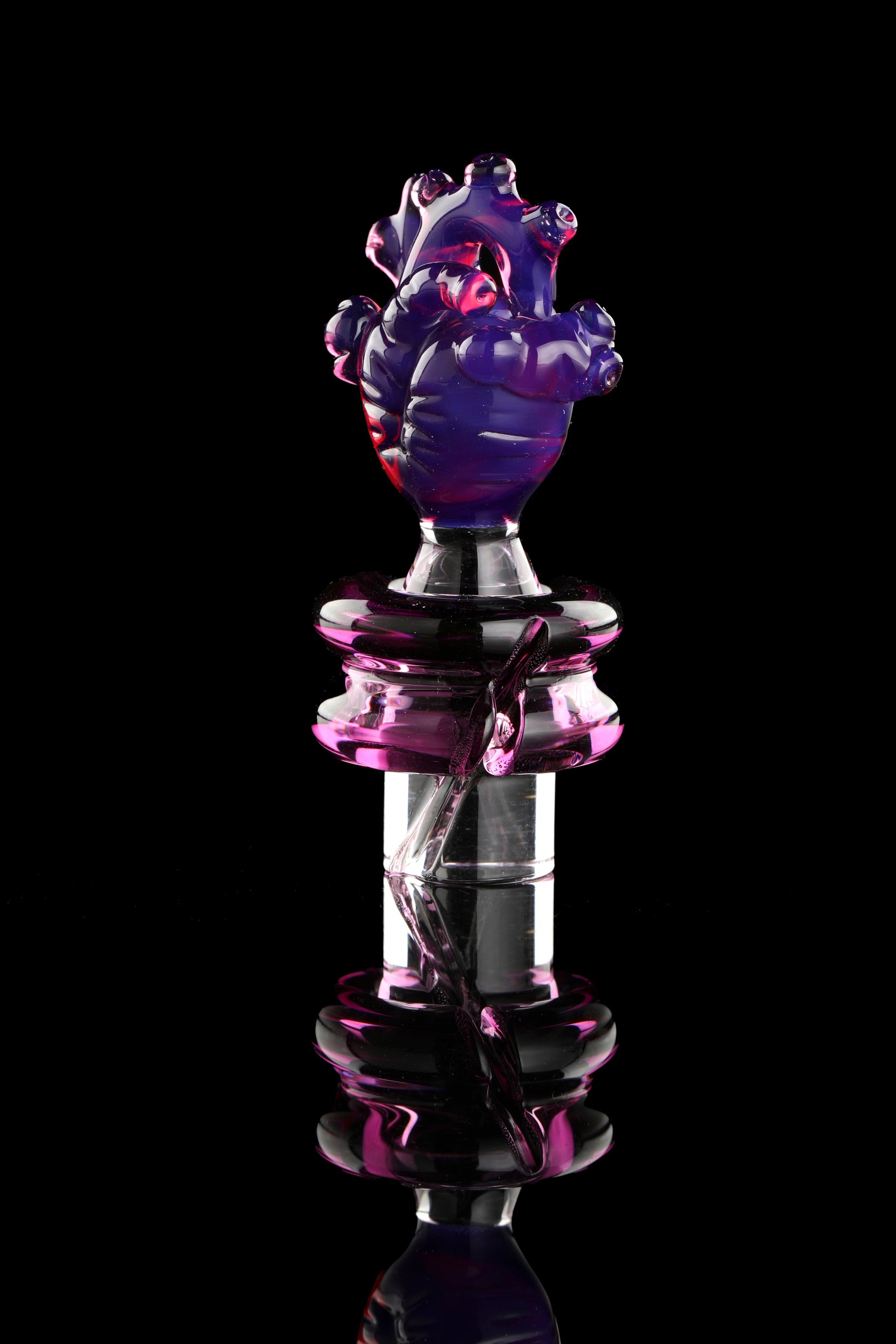 Stargazer & Gold Amythyst "Anatomical Heart" 3DXL Rockulus by One Trick Pony X Mandella Glass