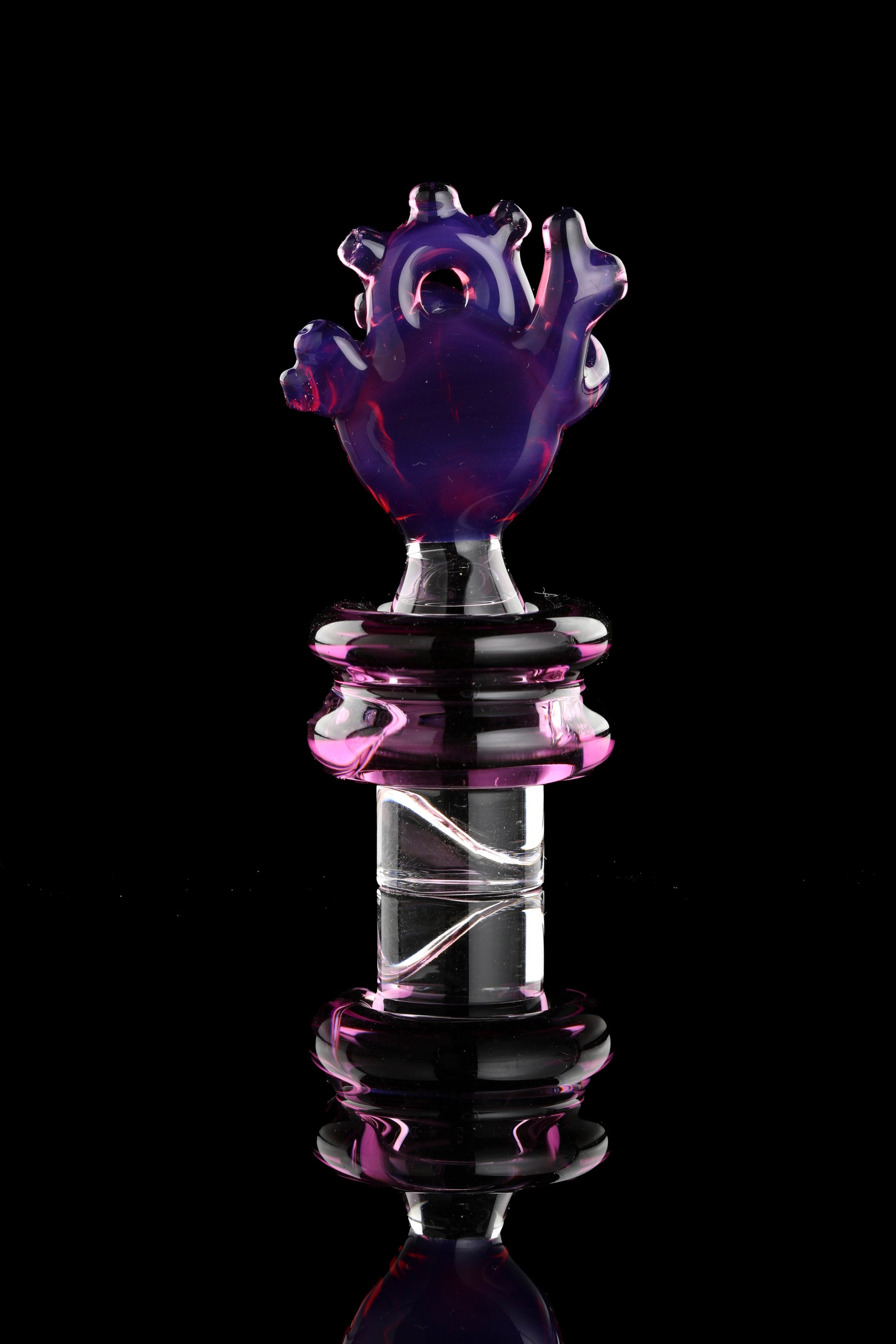 Stargazer & Gold Amythyst "Anatomical Heart" 3DXL Rockulus by One Trick Pony X Mandella Glass