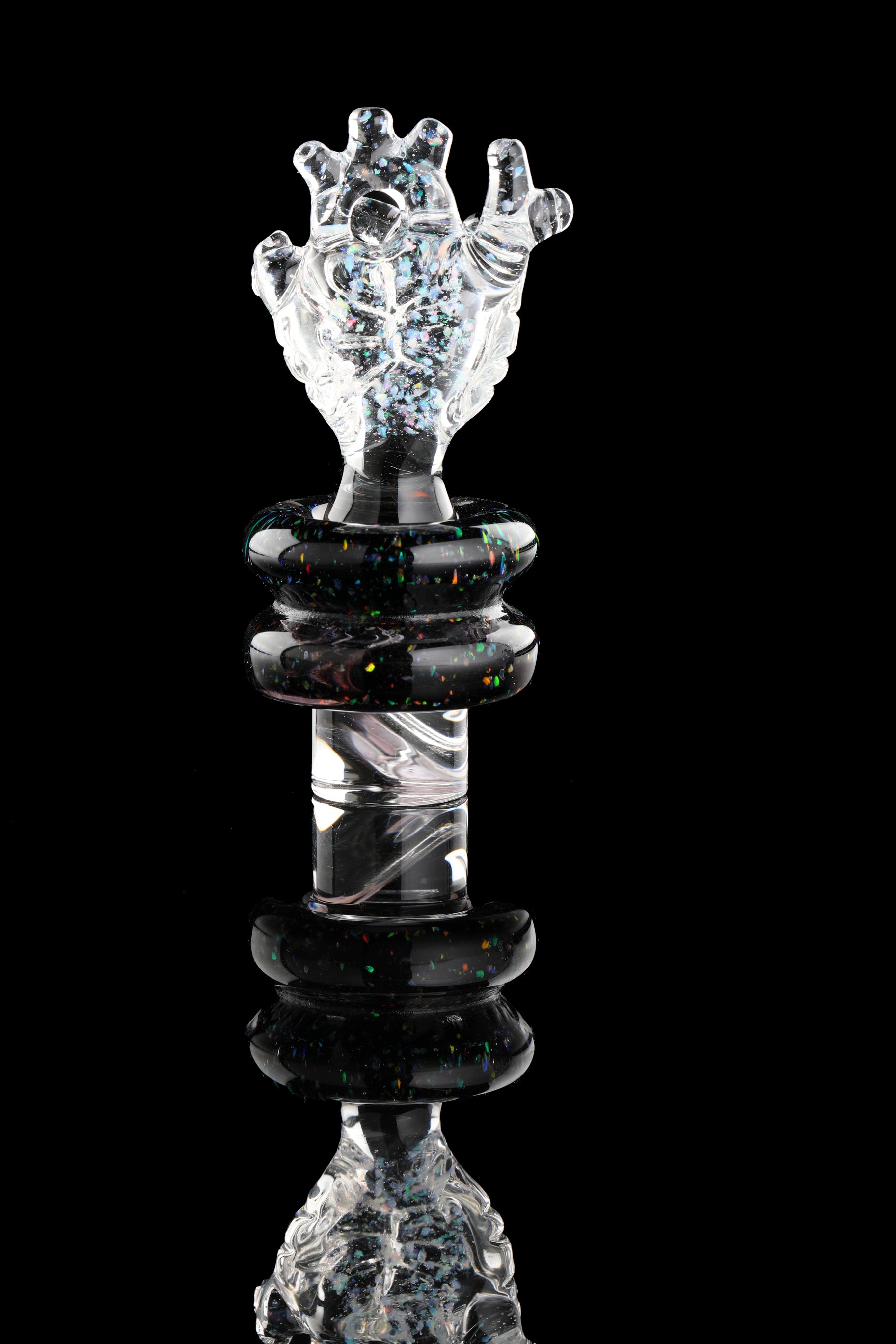 Cropal & Cropal over Jet Black "Anatomical Heart" 3DXL Rockulus by One Trick Pony X Mandella Glass